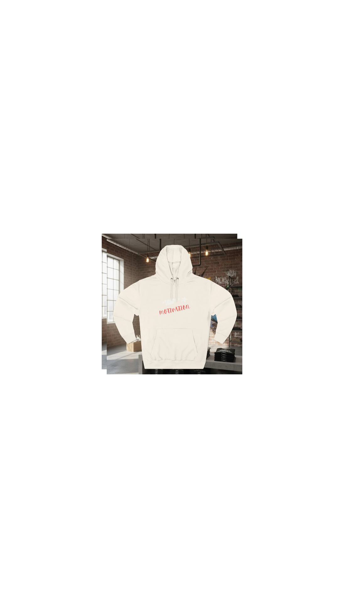 Trap Motivation Fleece Hoodie by Printify