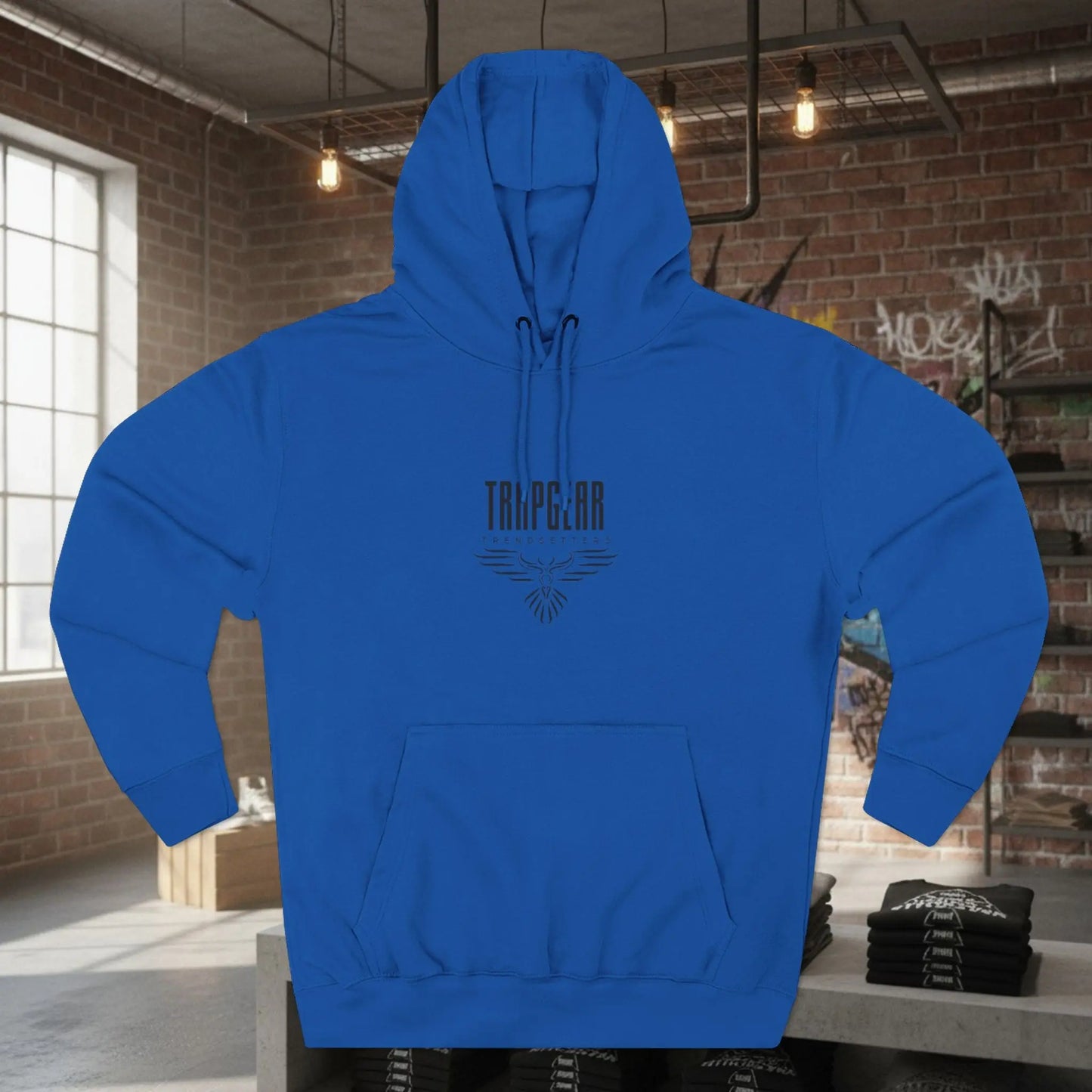 Fleece Hoodie Trapgear Born to Build Printify