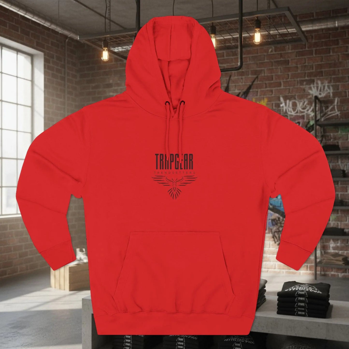 Fleece Hoodie Trapgear Born to Build Printify