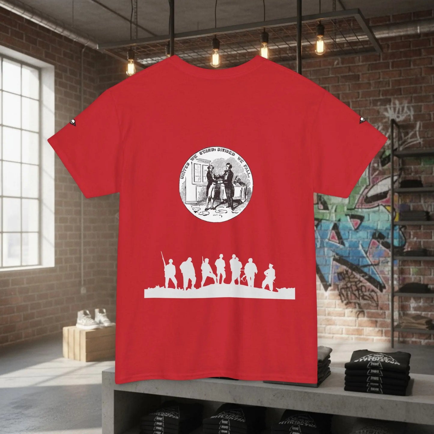 Graphic T-Shirt Band of Brothers United We Stand Divided We Fall Printify