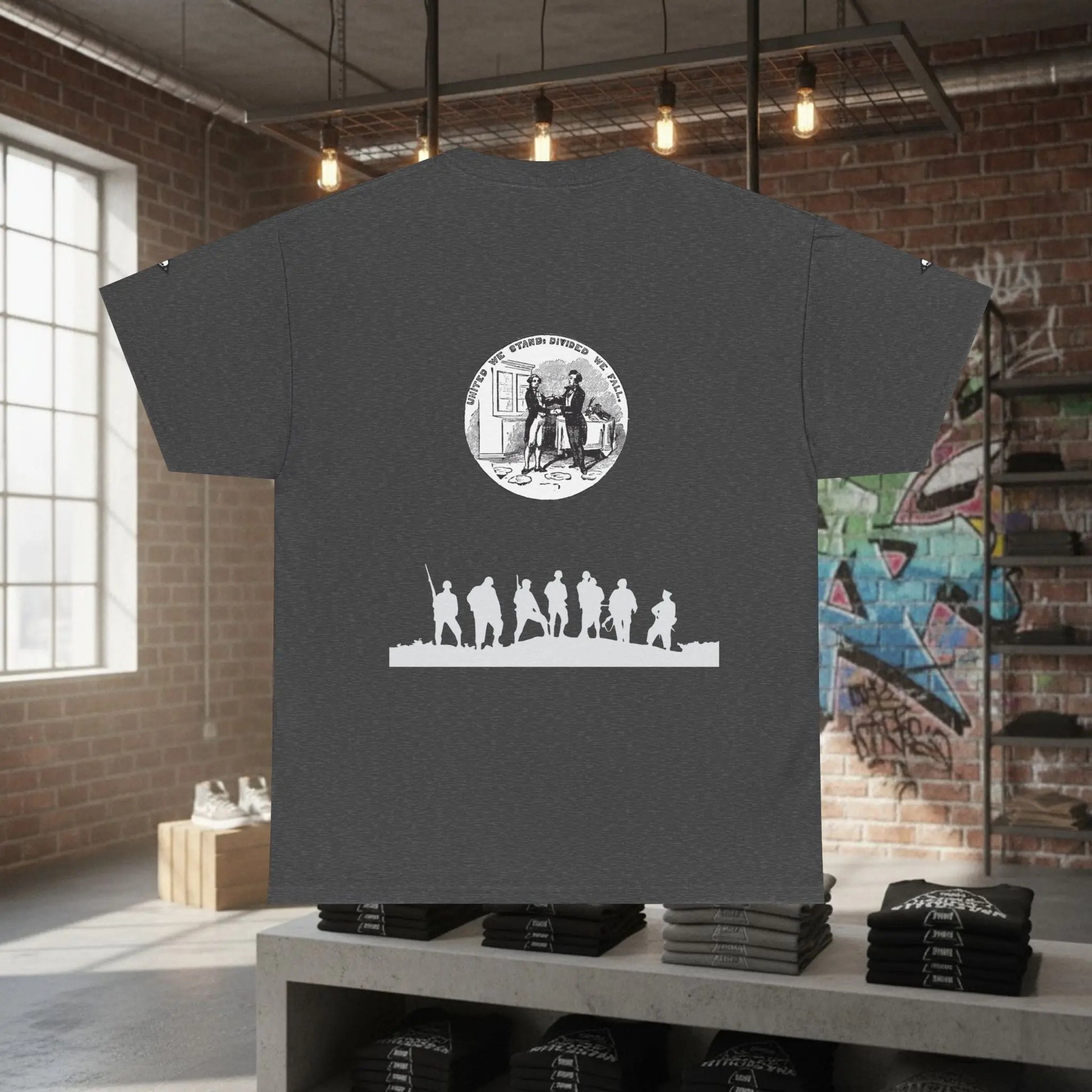 Graphic T-Shirt Band of Brothers United We Stand Divided We Fall Printify