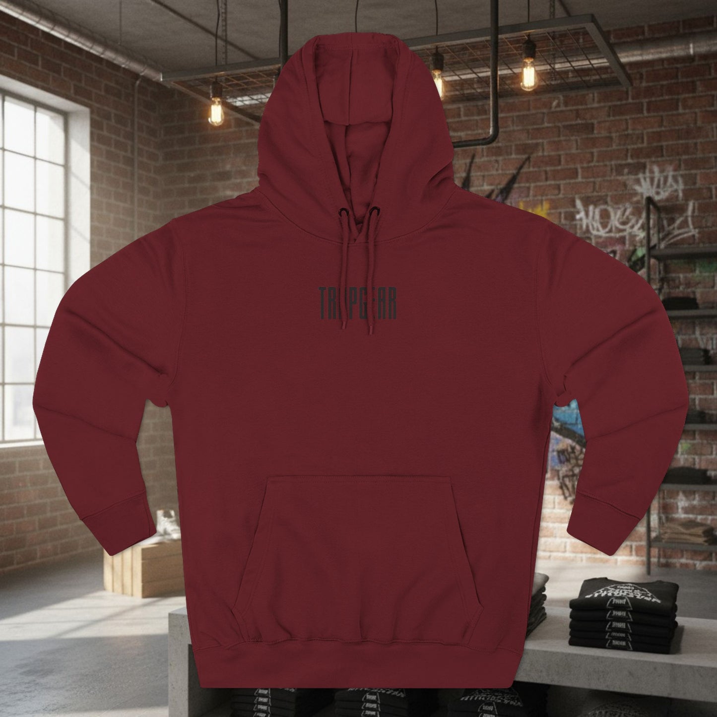 TrapGear Three-Panel Fleece Hoodie — Trendsetters Graphic Logo