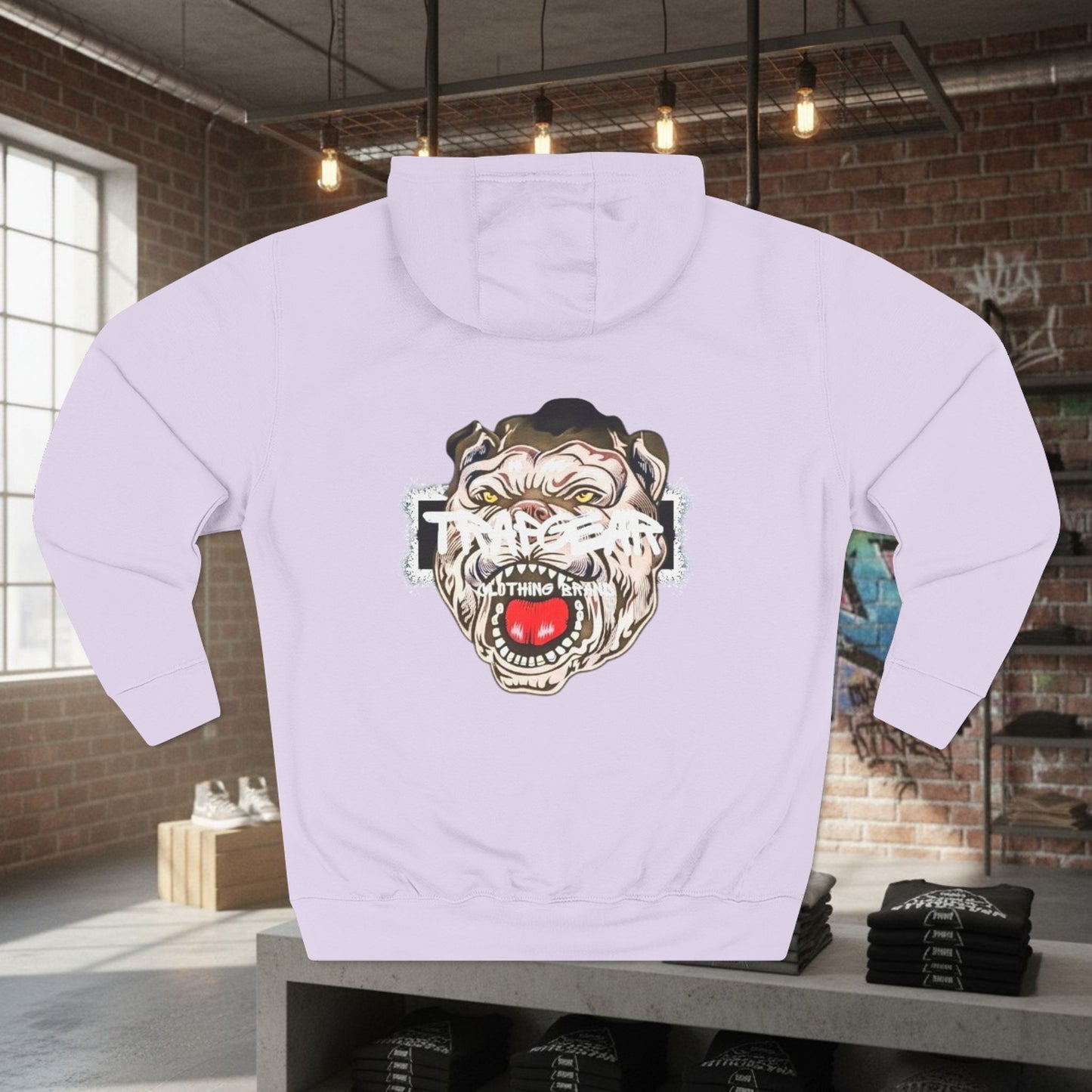 Bulldog Mentality Trap Sh*t Hoodie — Three-Panel Fleece Graphic Hoodie