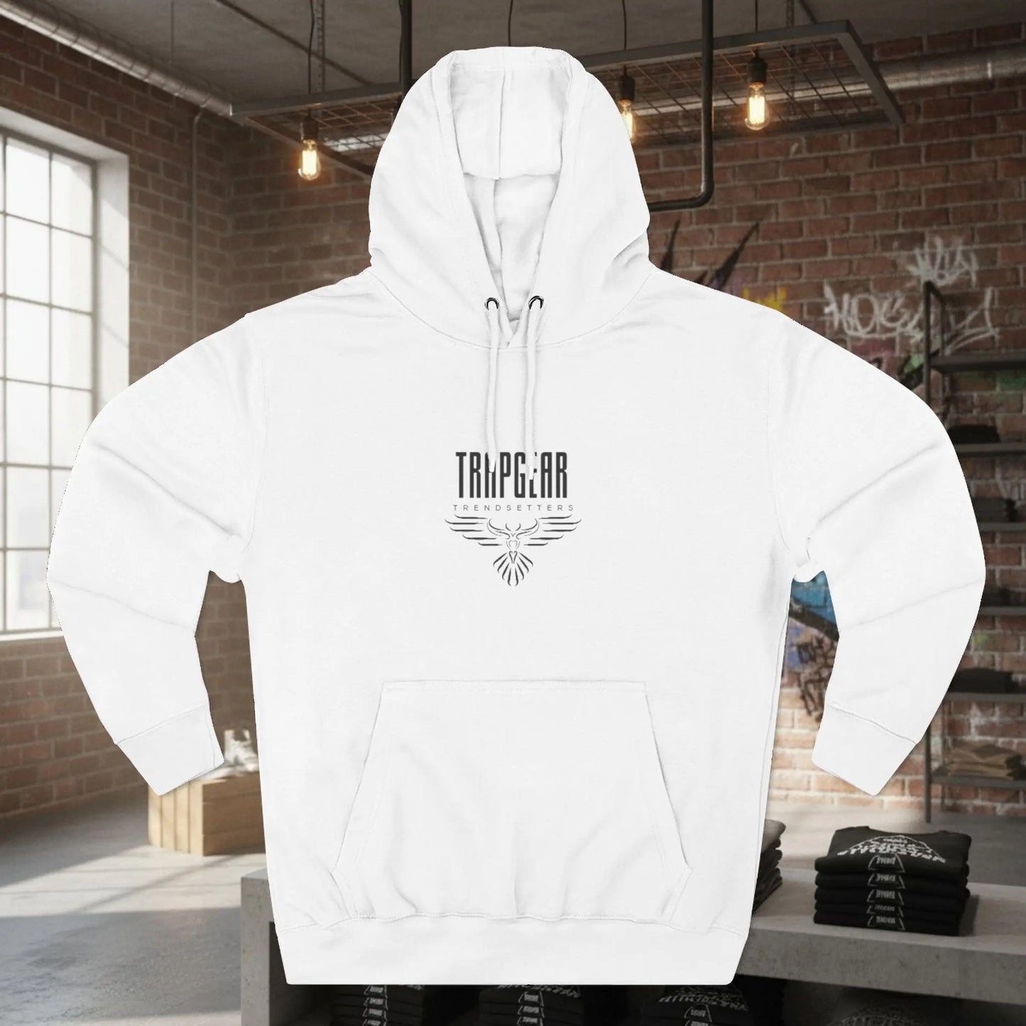 Fleece Hoodie Trapgear Born to Build Printify