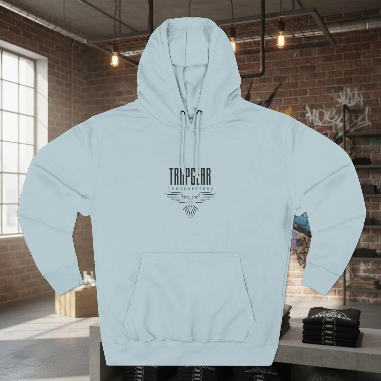 Fleece Hoodie Trapgear Born to Build Printify