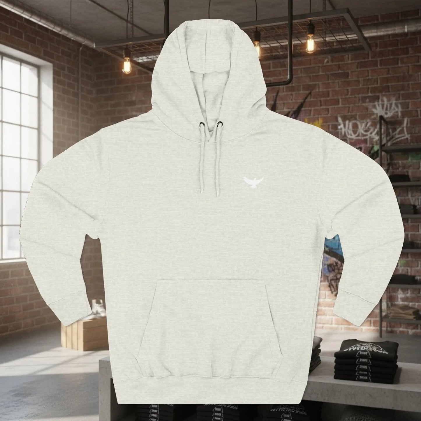 Fleece Hoodie - Faith Over Fear Inspirational Design Printify