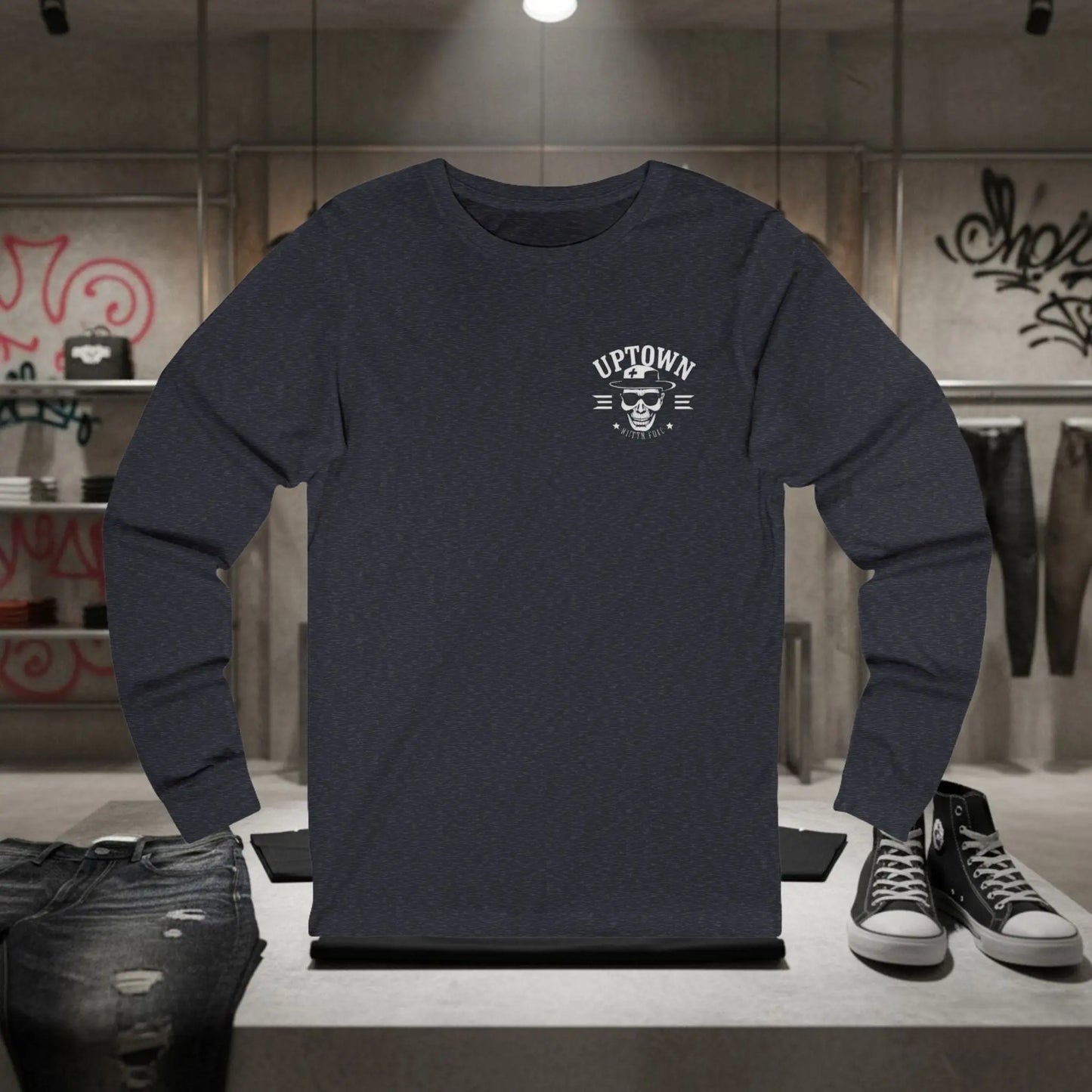 Uptown Streetwear Long Sleeve Tee Trap Threads clothing