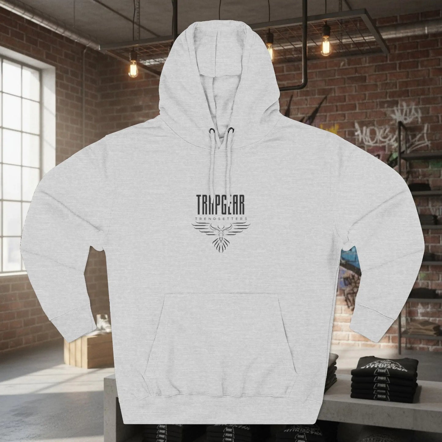 Fleece Hoodie Trapgear Born to Build Printify