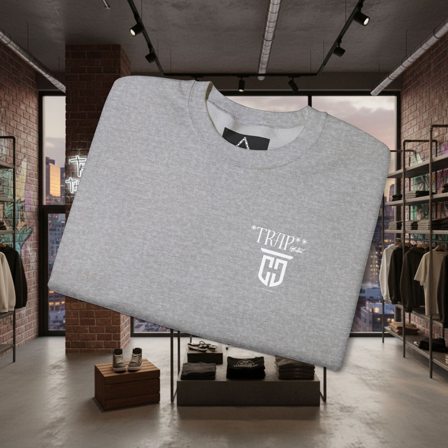 TrapGear Graphic Sweatshirt —  Vintage Streetwear Crewneck