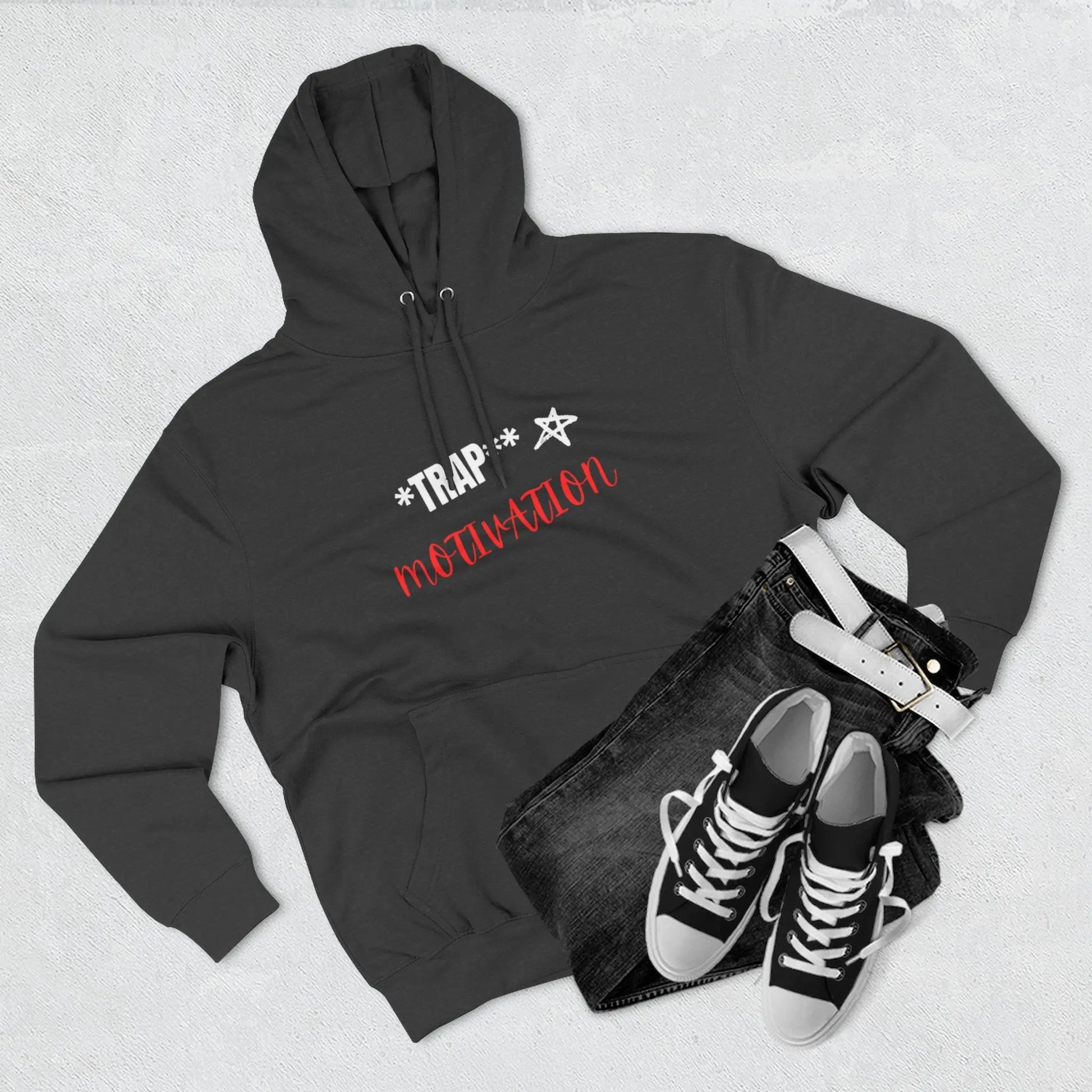 Trap Motivation Fleece Hoodie Printify