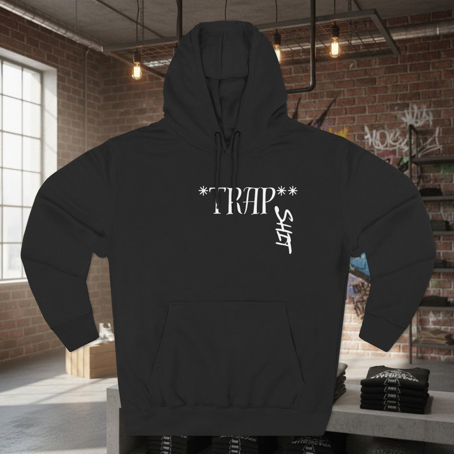 Bulldog Mentality Trap Sh*t Hoodie — Three-Panel Fleece Graphic Hoodie