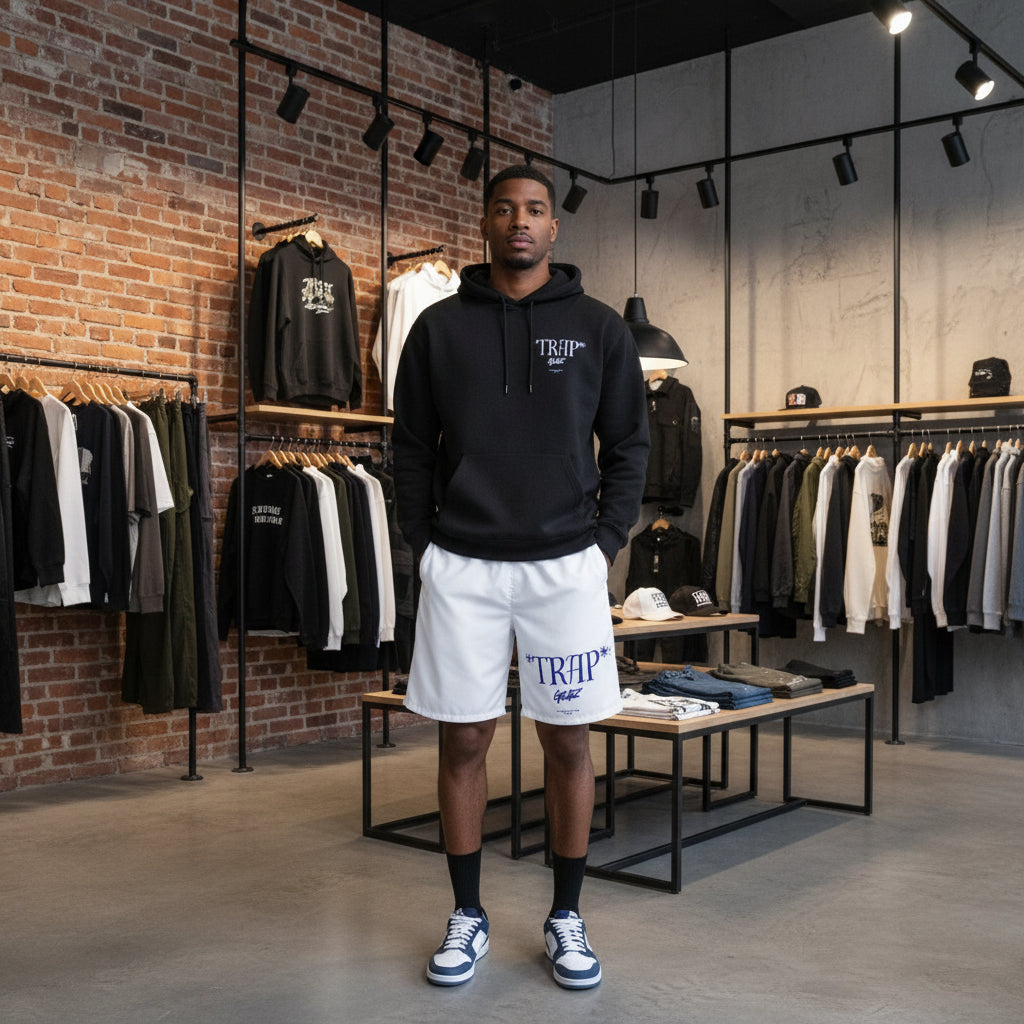 TrapGear Athletic Men's Jogger Shorts — Performance AOP Training Shorts