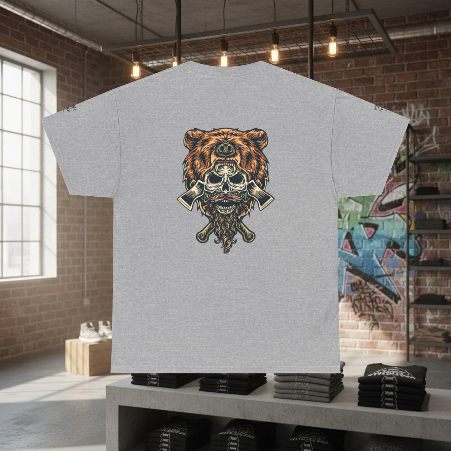 TrapGear "Bear Mentality - Born to Build" Graphic Tee by Printify