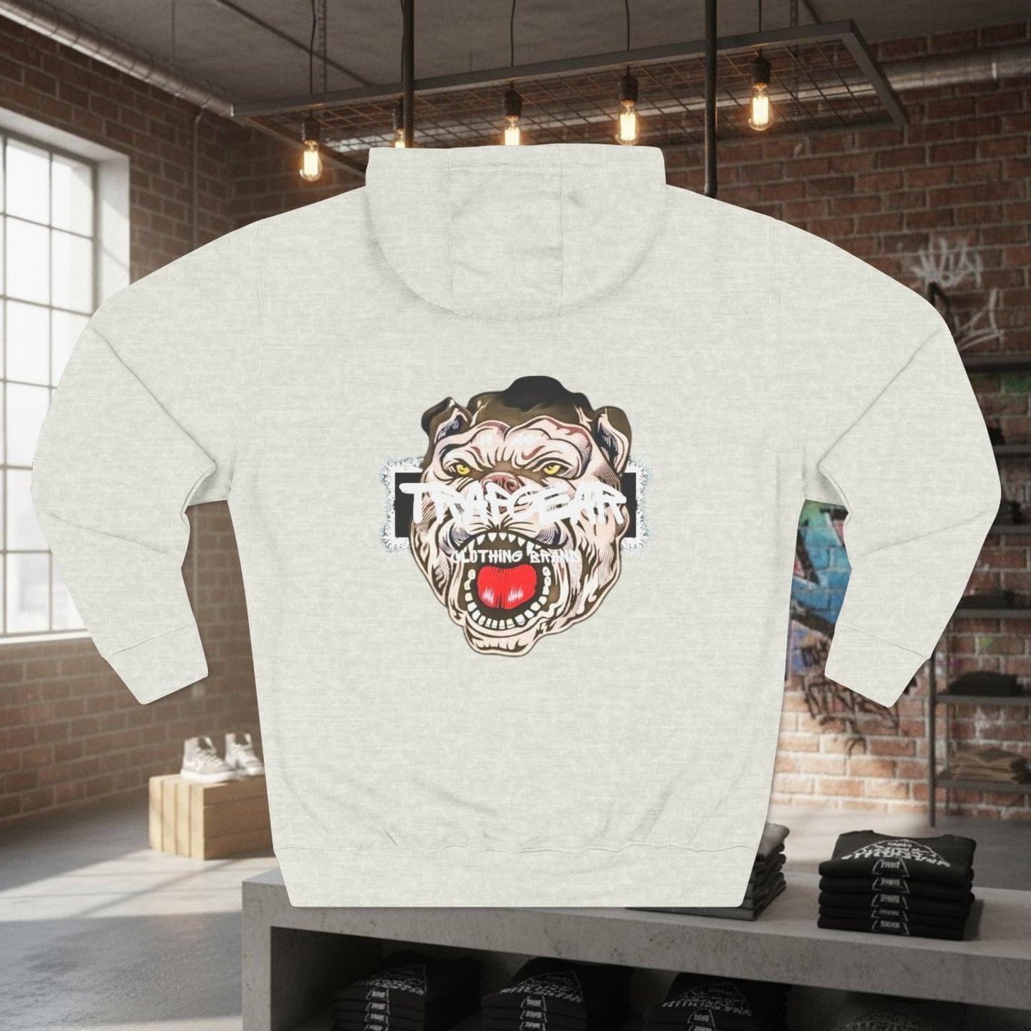 Bulldog Mentality Trap Sh*t Hoodie — Three-Panel Fleece Graphic Hoodie