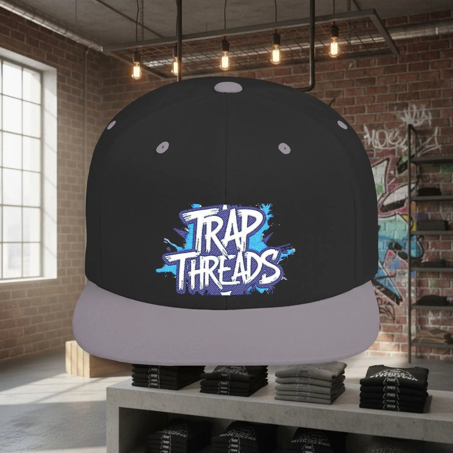 Snapback Hat Trap Threads logo Printify