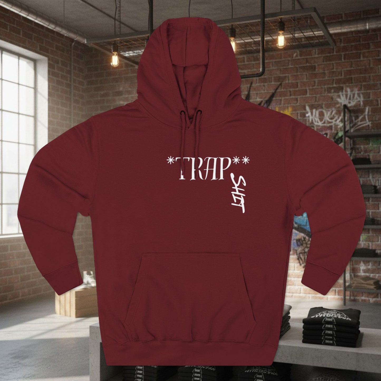 Bulldog Mentality Trap Sh*t Hoodie — Three-Panel Fleece Graphic Hoodie