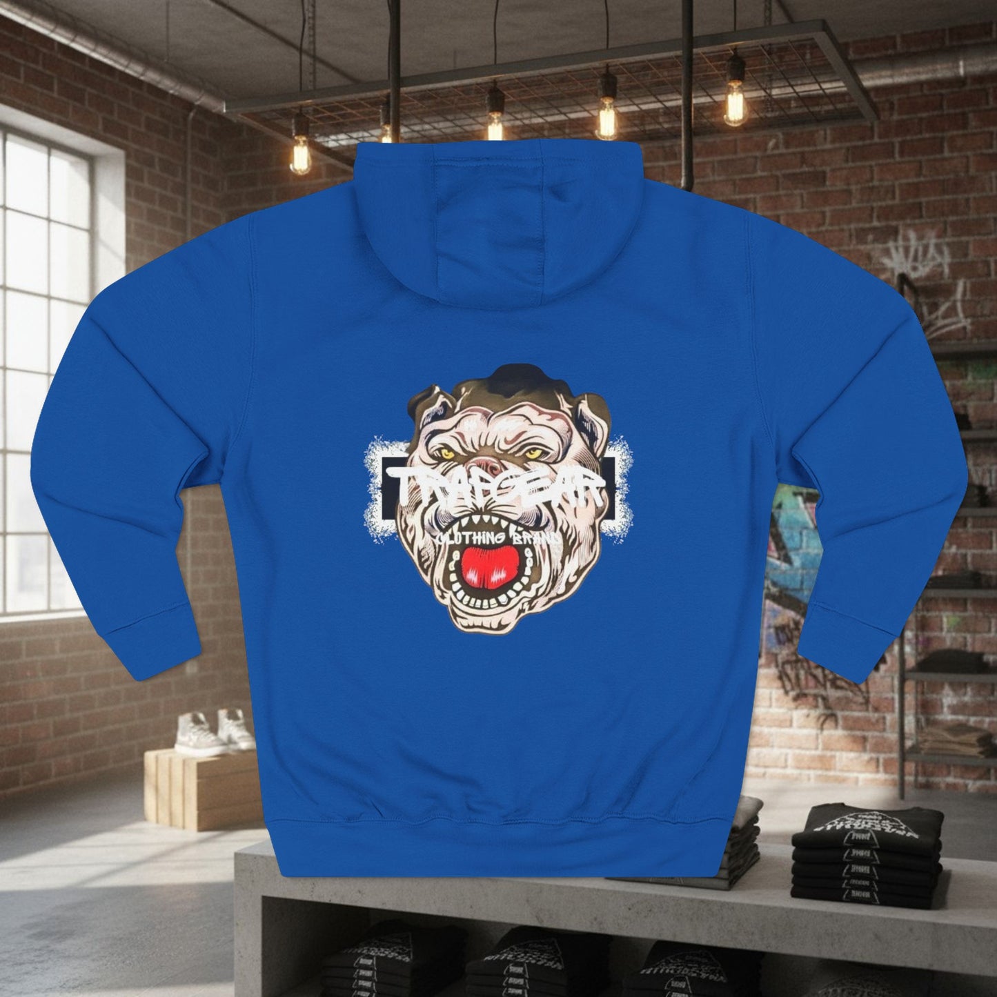 Bulldog Mentality Trap Sh*t Hoodie — Three-Panel Fleece Graphic Hoodie