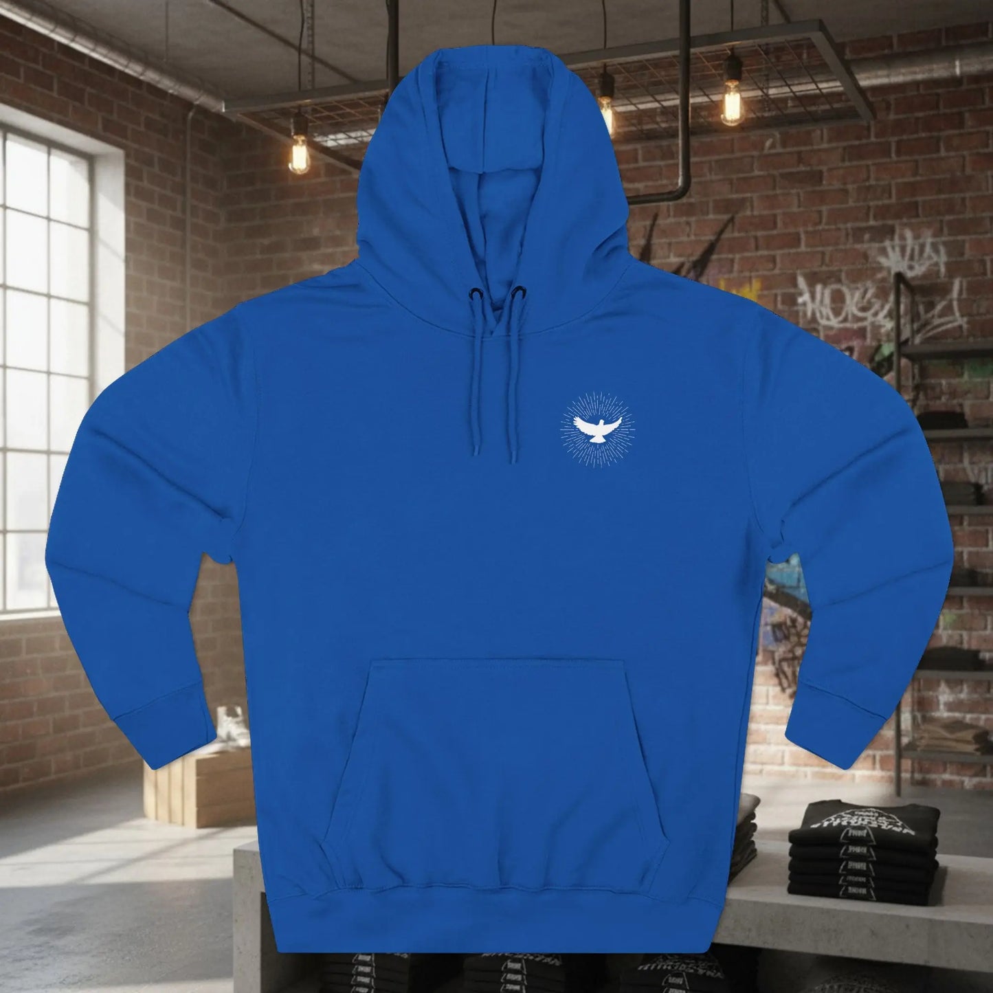 Fleece Hoodie - Faith Over Fear Inspirational Design Printify
