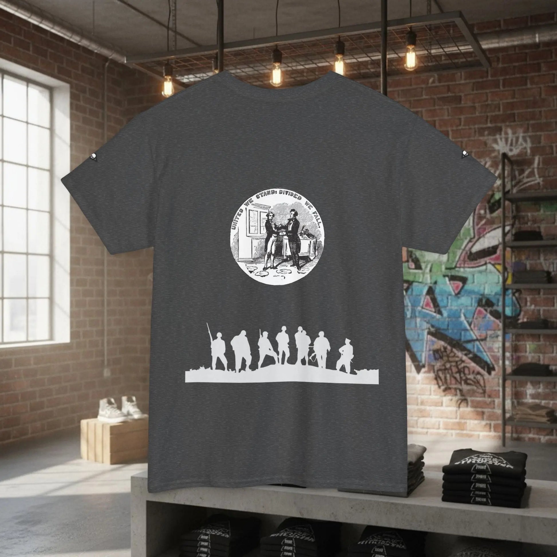 Graphic T-Shirt Band of Brothers United We Stand Divided We Fall Printify