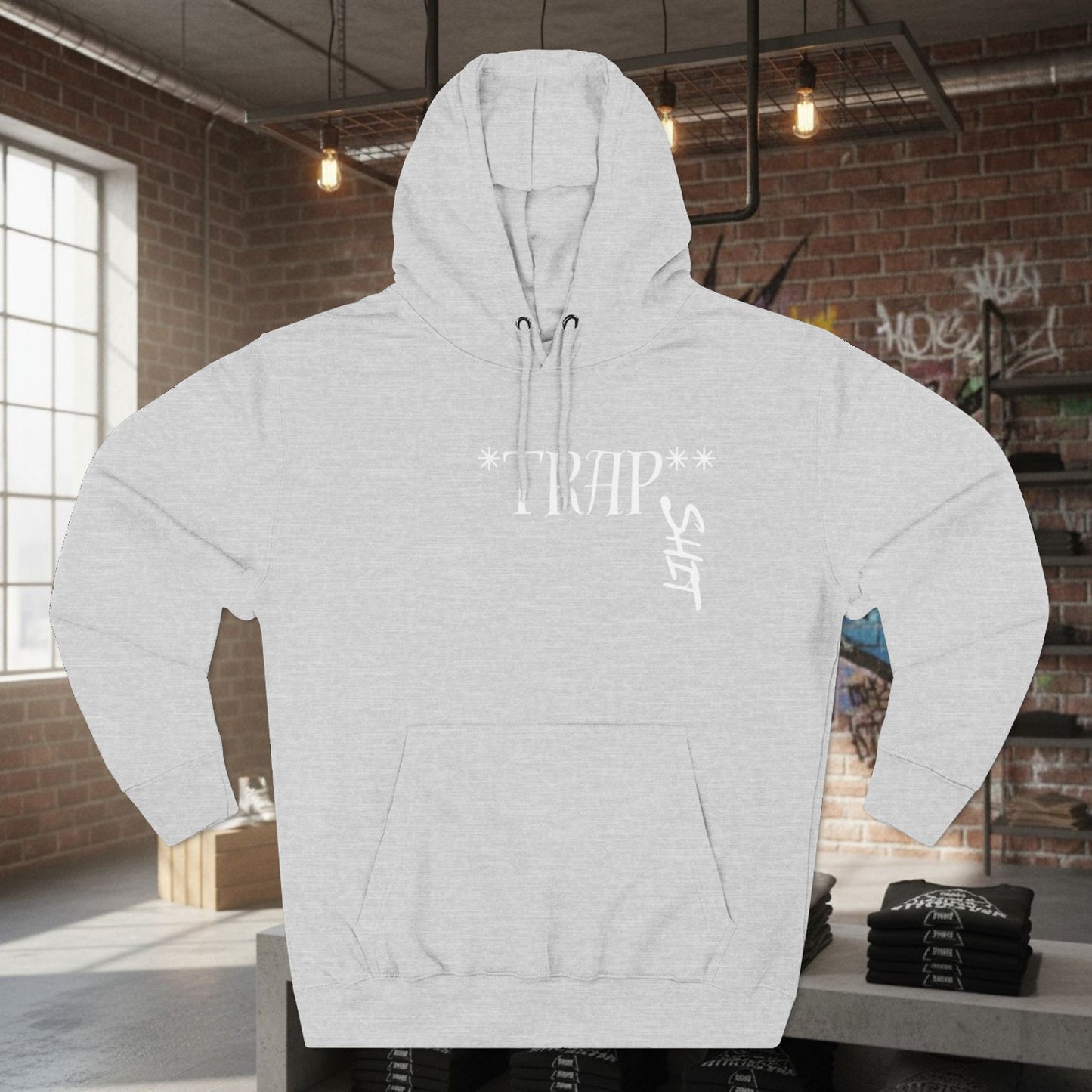 Bulldog Mentality Trap Sh*t Hoodie — Three-Panel Fleece Graphic Hoodie