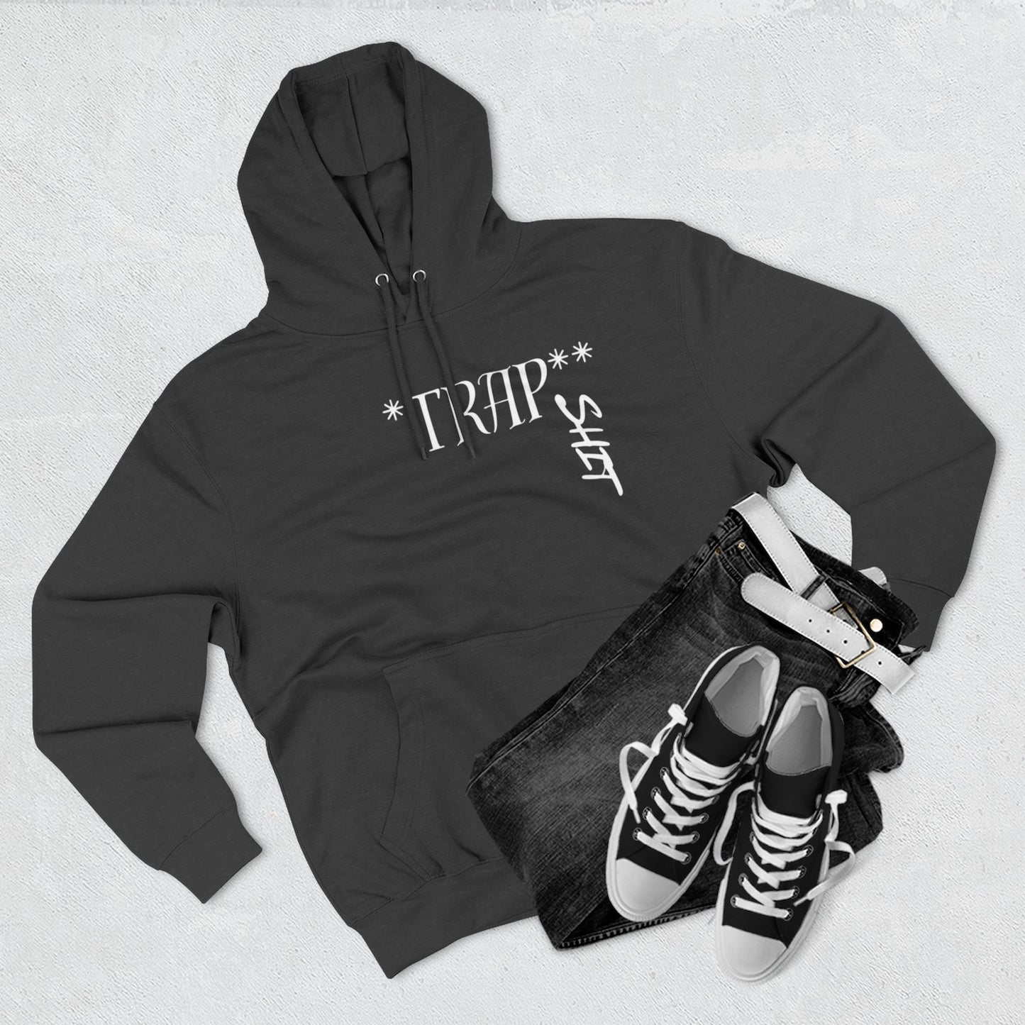 Bulldog Mentality Trap Sh*t Hoodie — Three-Panel Fleece Graphic Hoodie