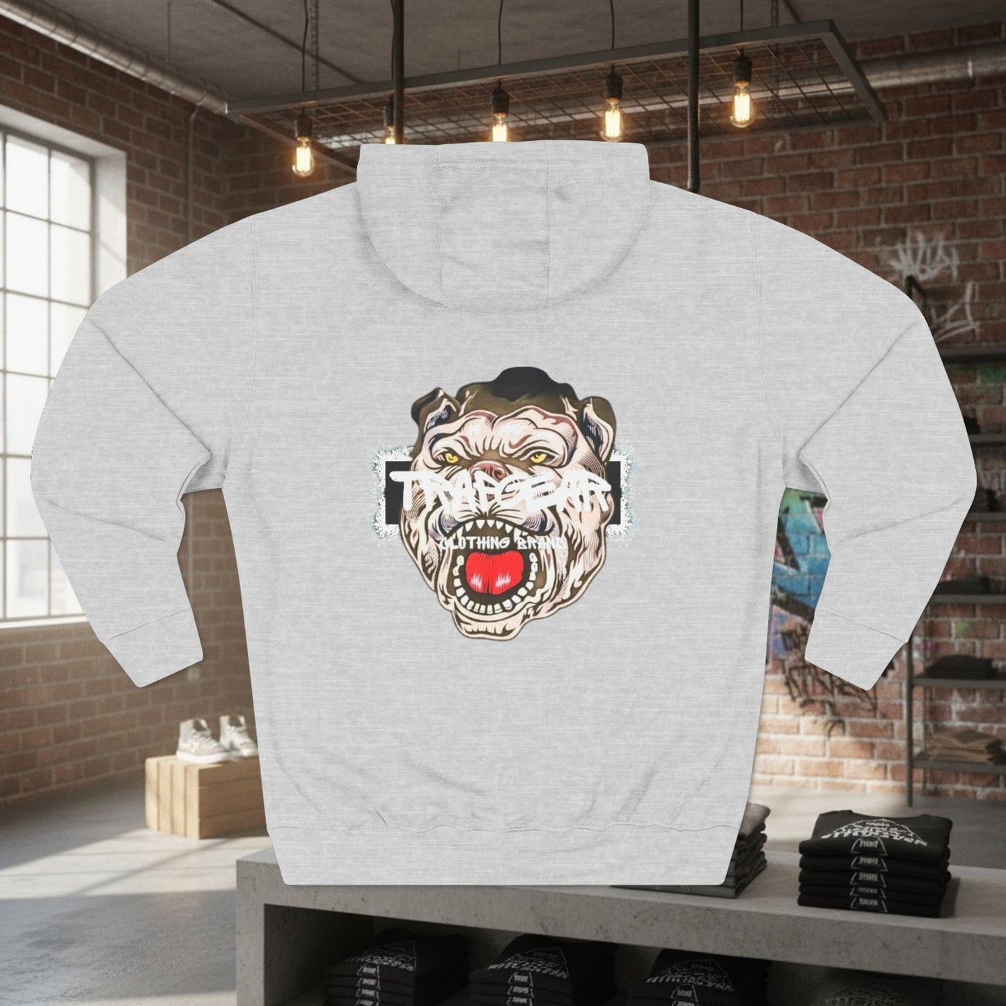 Bulldog Mentality Trap Sh*t Hoodie — Three-Panel Fleece Graphic Hoodie