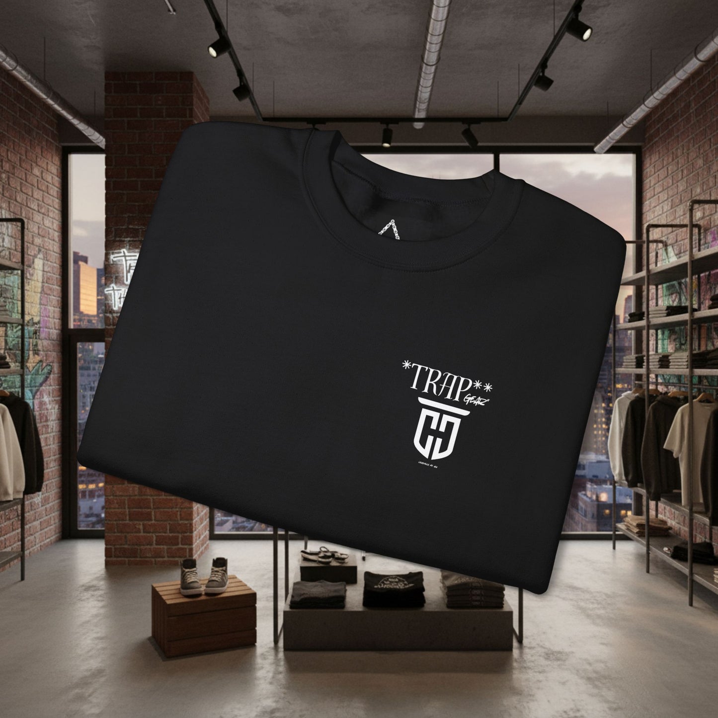 TrapGear Graphic Sweatshirt —  Vintage Streetwear Crewneck