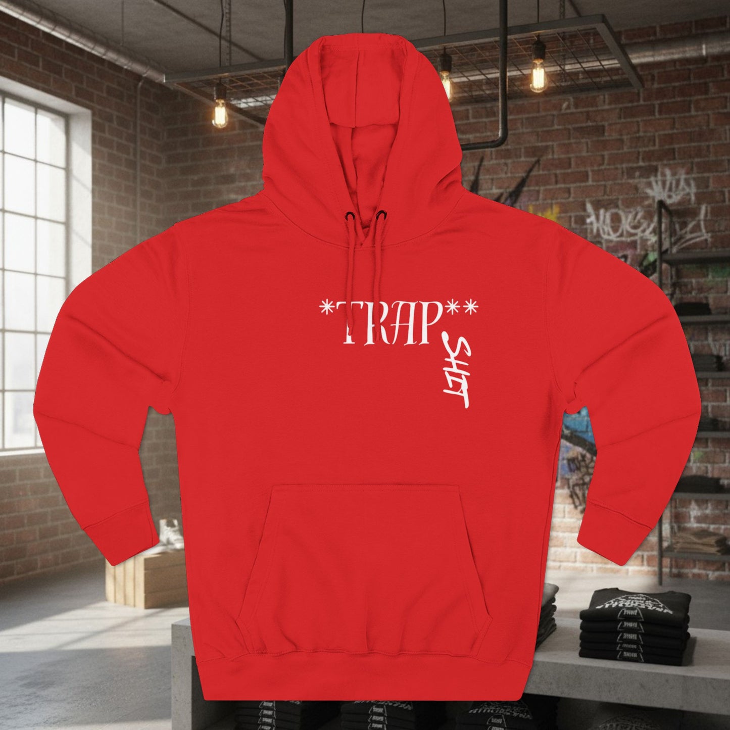 Bulldog Mentality Trap Sh*t Hoodie — Three-Panel Fleece Graphic Hoodie