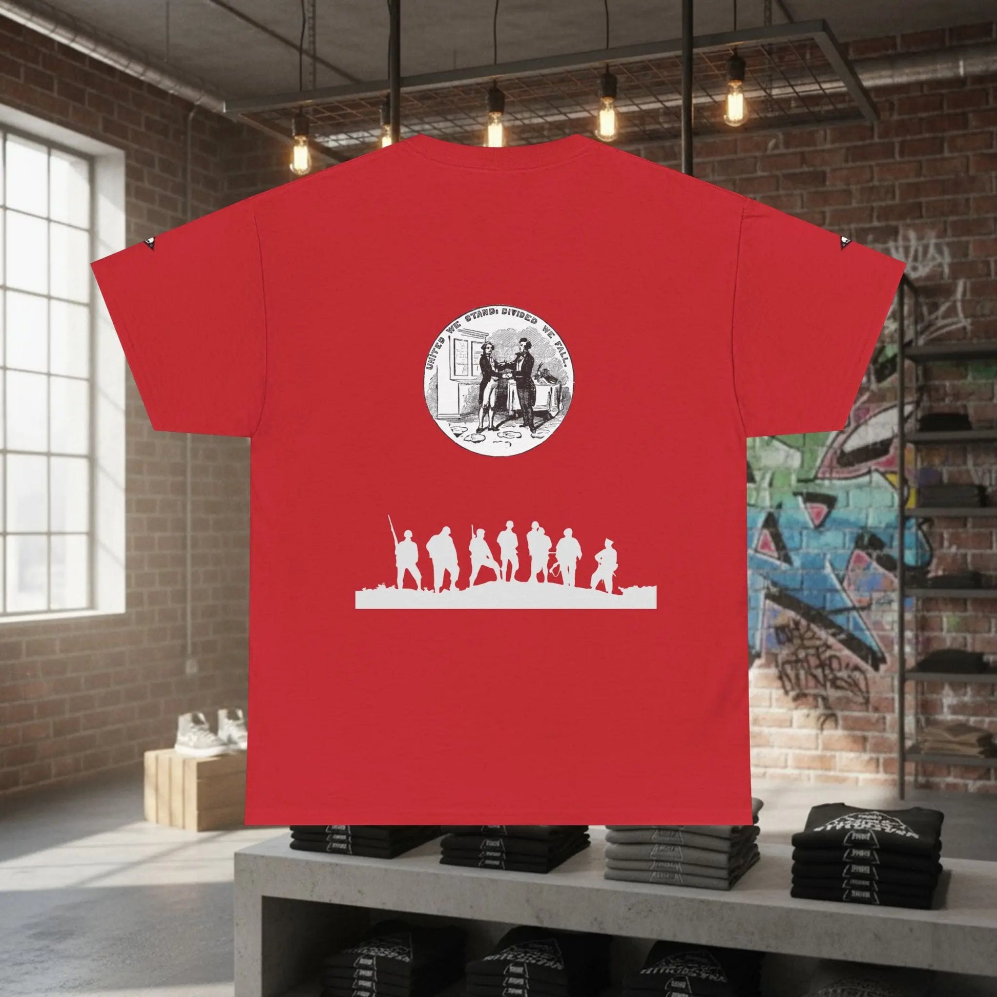 Graphic T-Shirt Band of Brothers United We Stand Divided We Fall Printify