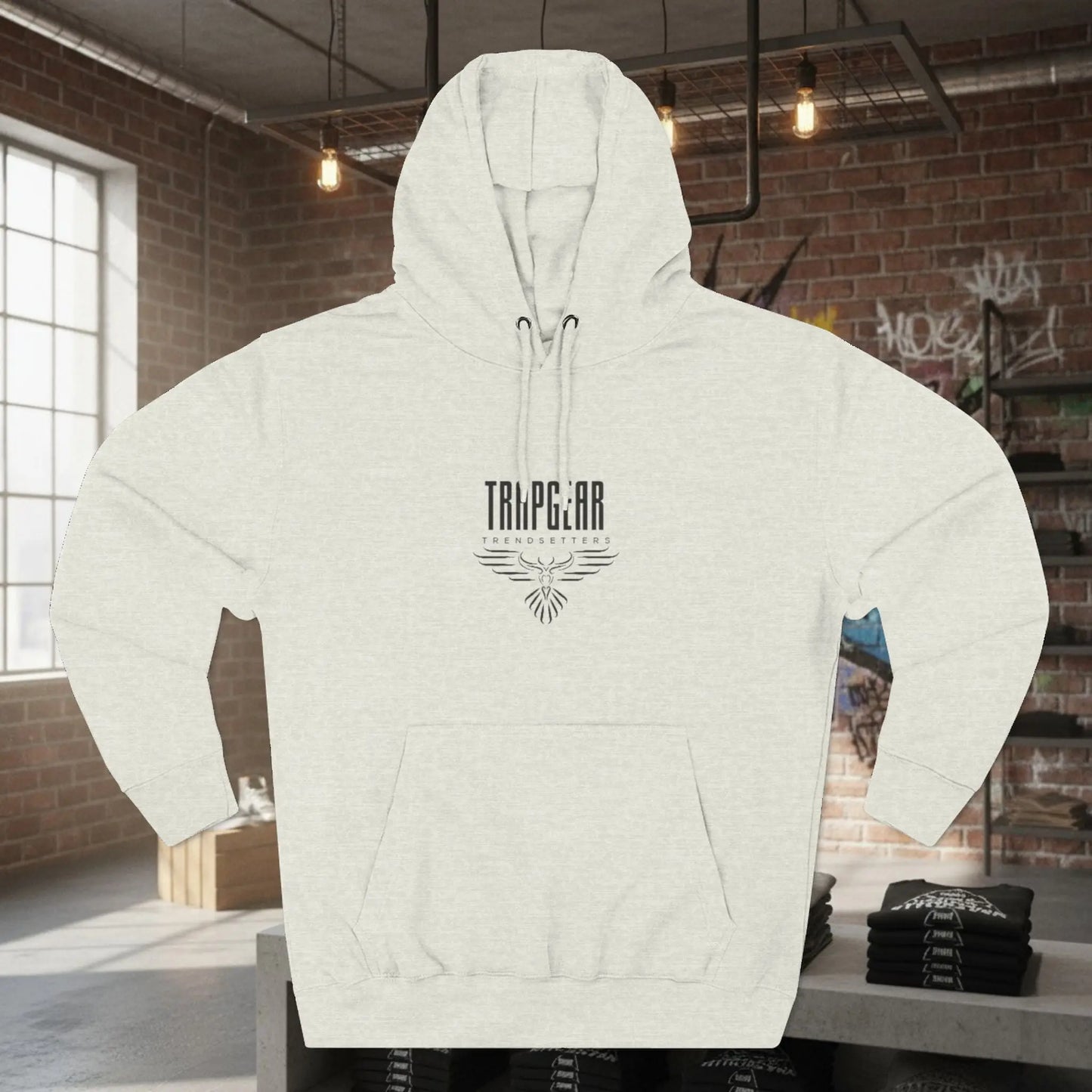 Fleece Hoodie Trapgear Born to Build Printify