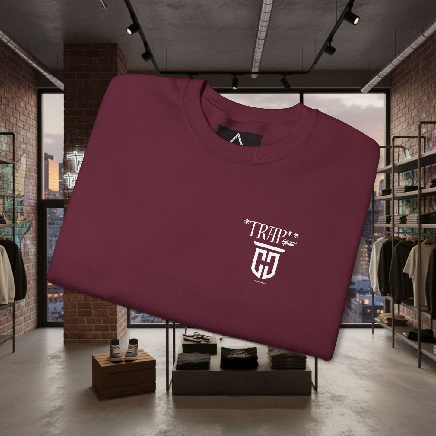 TrapGear Graphic Sweatshirt —  Vintage Streetwear Crewneck