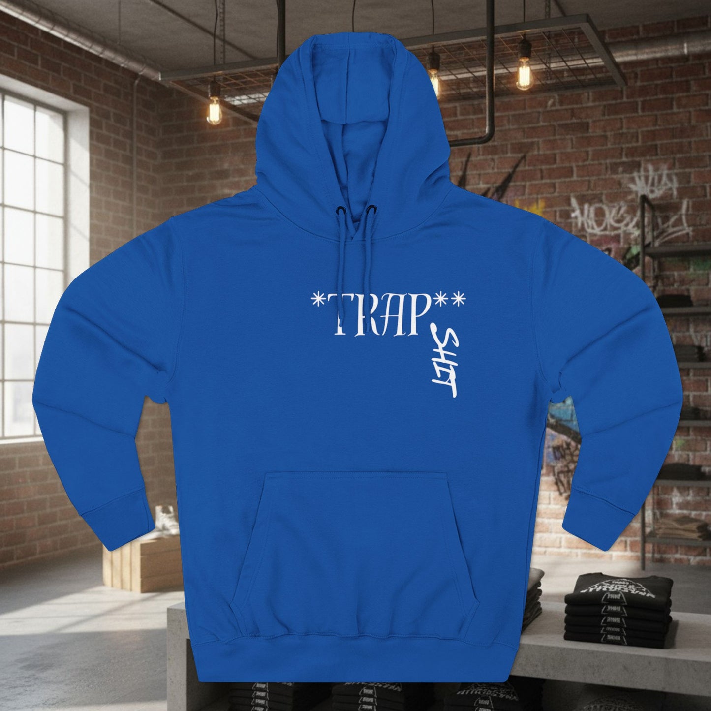 Bulldog Mentality Trap Sh*t Hoodie — Three-Panel Fleece Graphic Hoodie