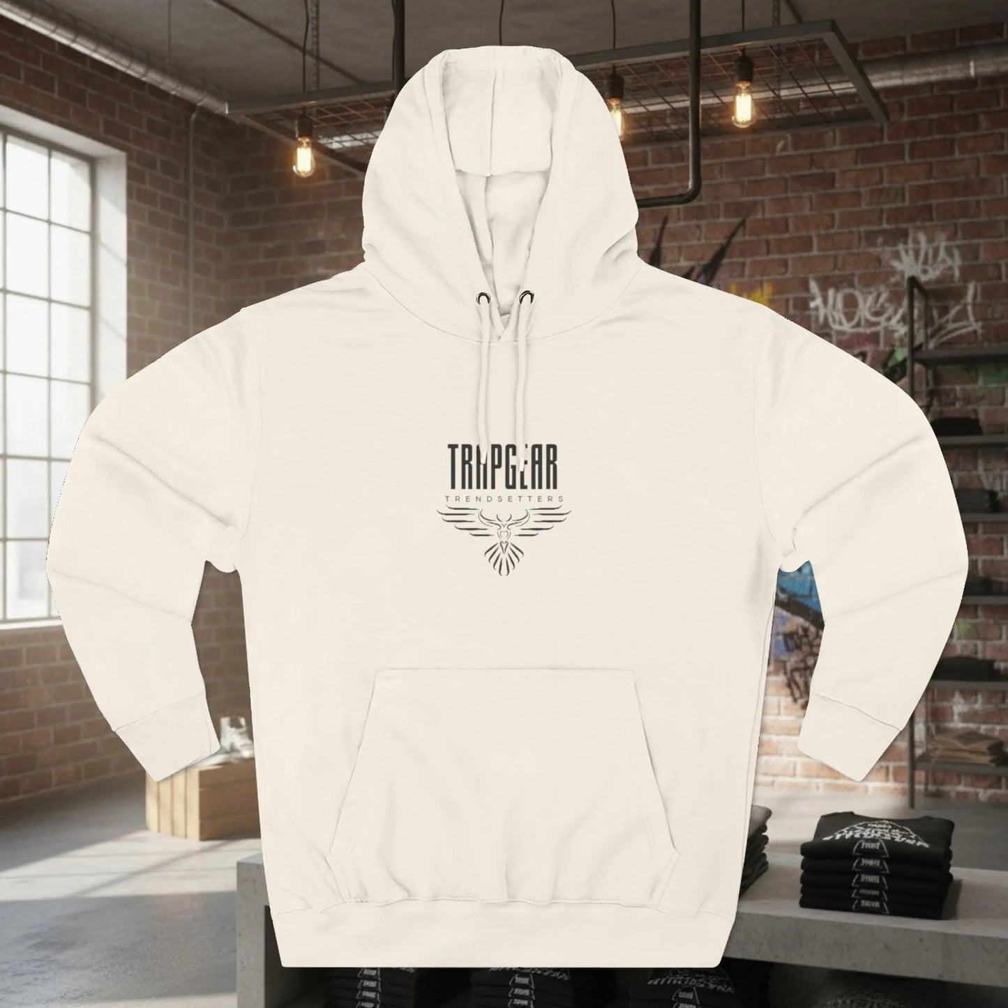 Fleece Hoodie Trapgear Born to Build Printify