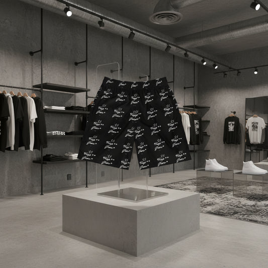 TrapGear Graphic Logo Jogger Shorts — Men's Athletic AOP