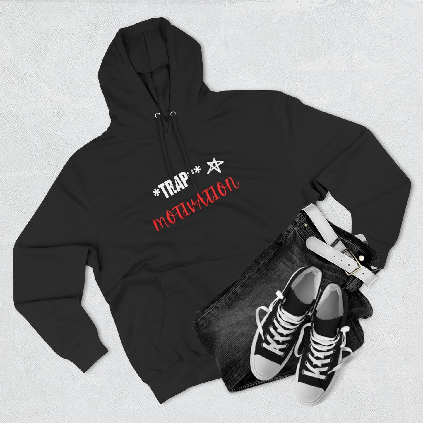 Trap Motivation Fleece Hoodie Printify