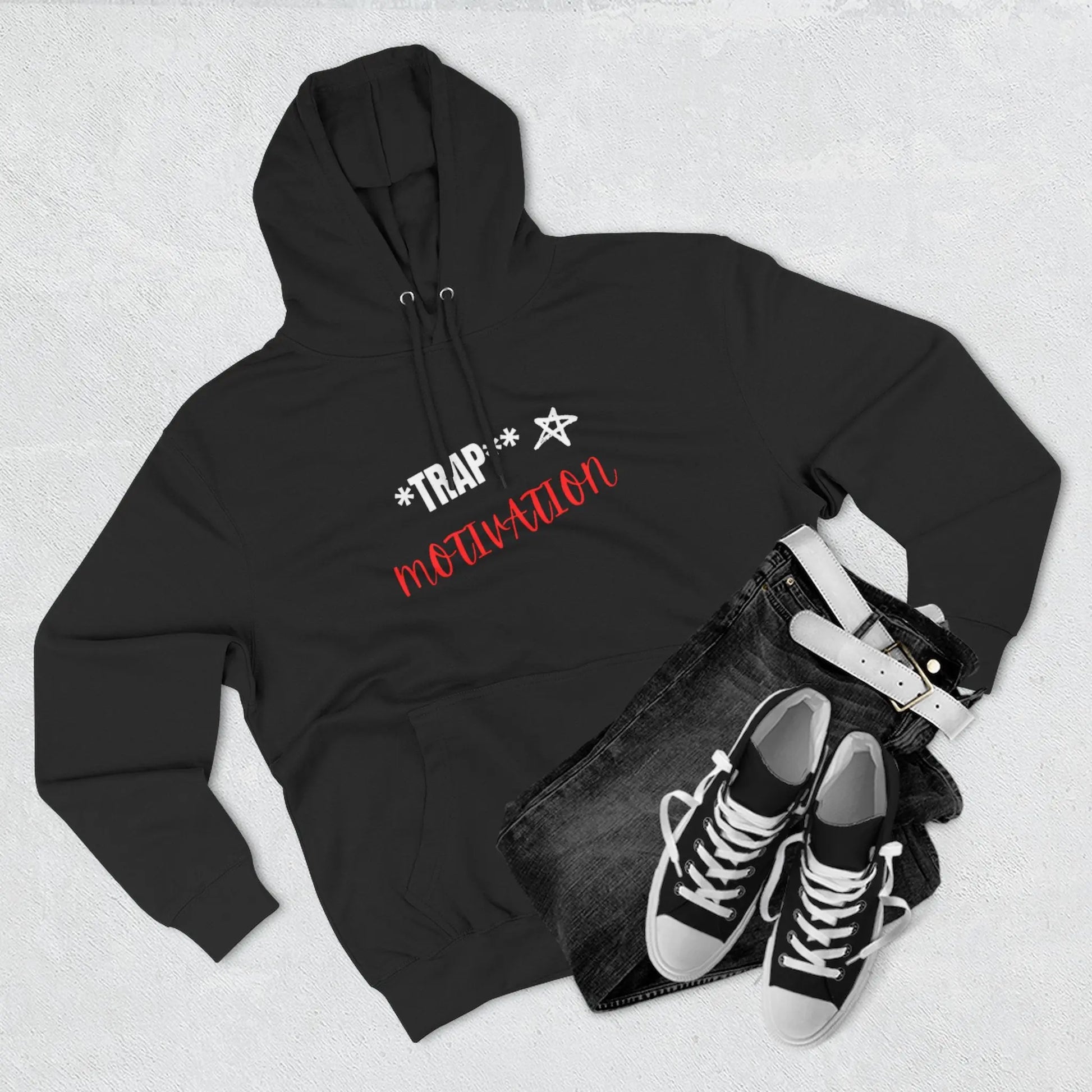 Trap Motivation Fleece Hoodie Printify