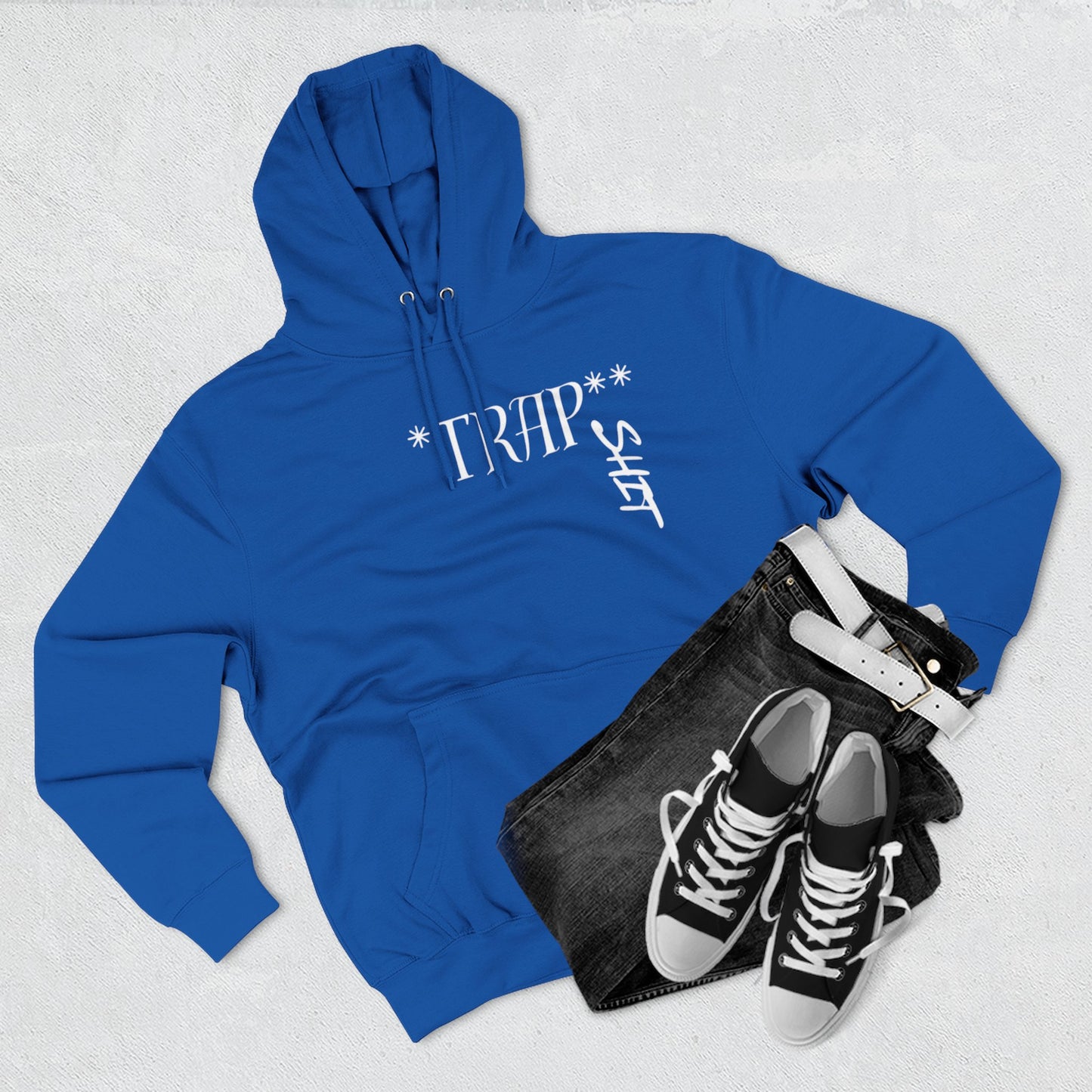 Bulldog Mentality Trap Sh*t Hoodie — Three-Panel Fleece Graphic Hoodie