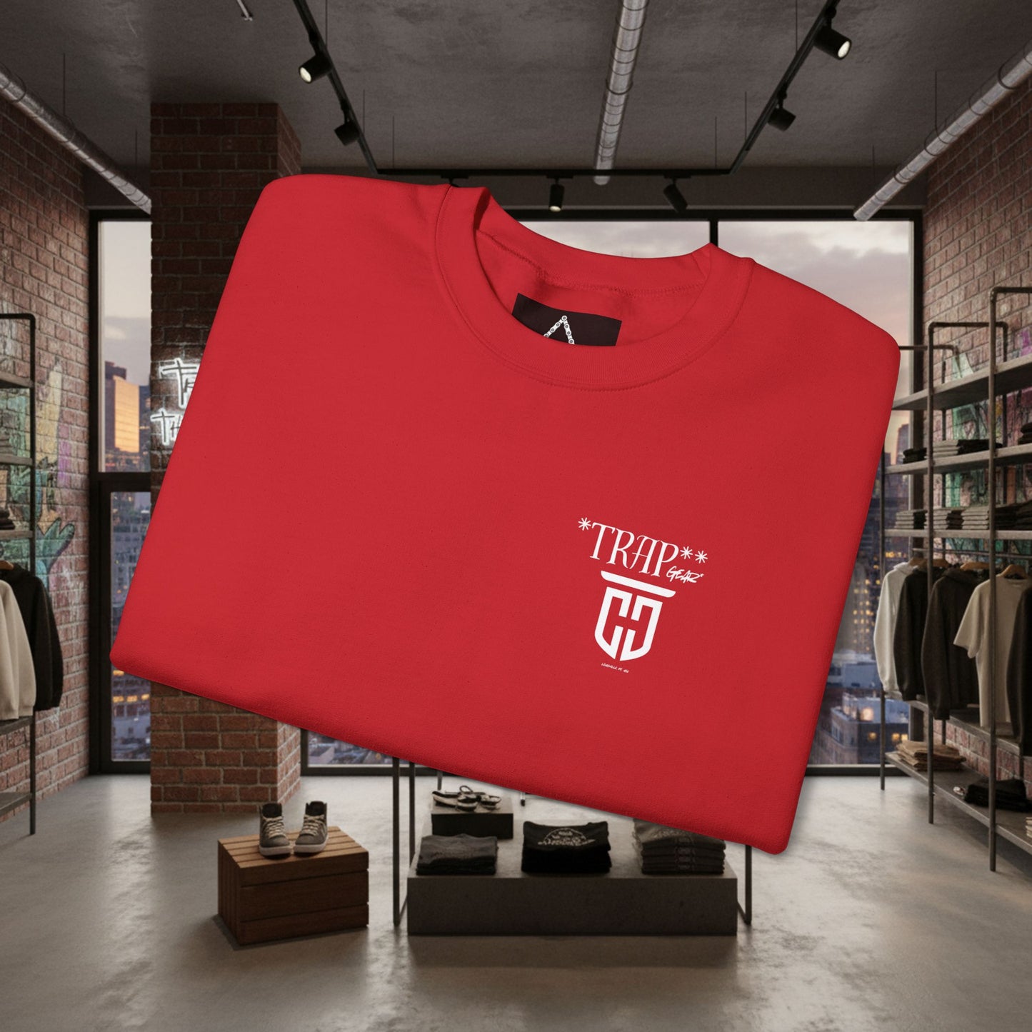 TrapGear Graphic Sweatshirt —  Vintage Streetwear Crewneck