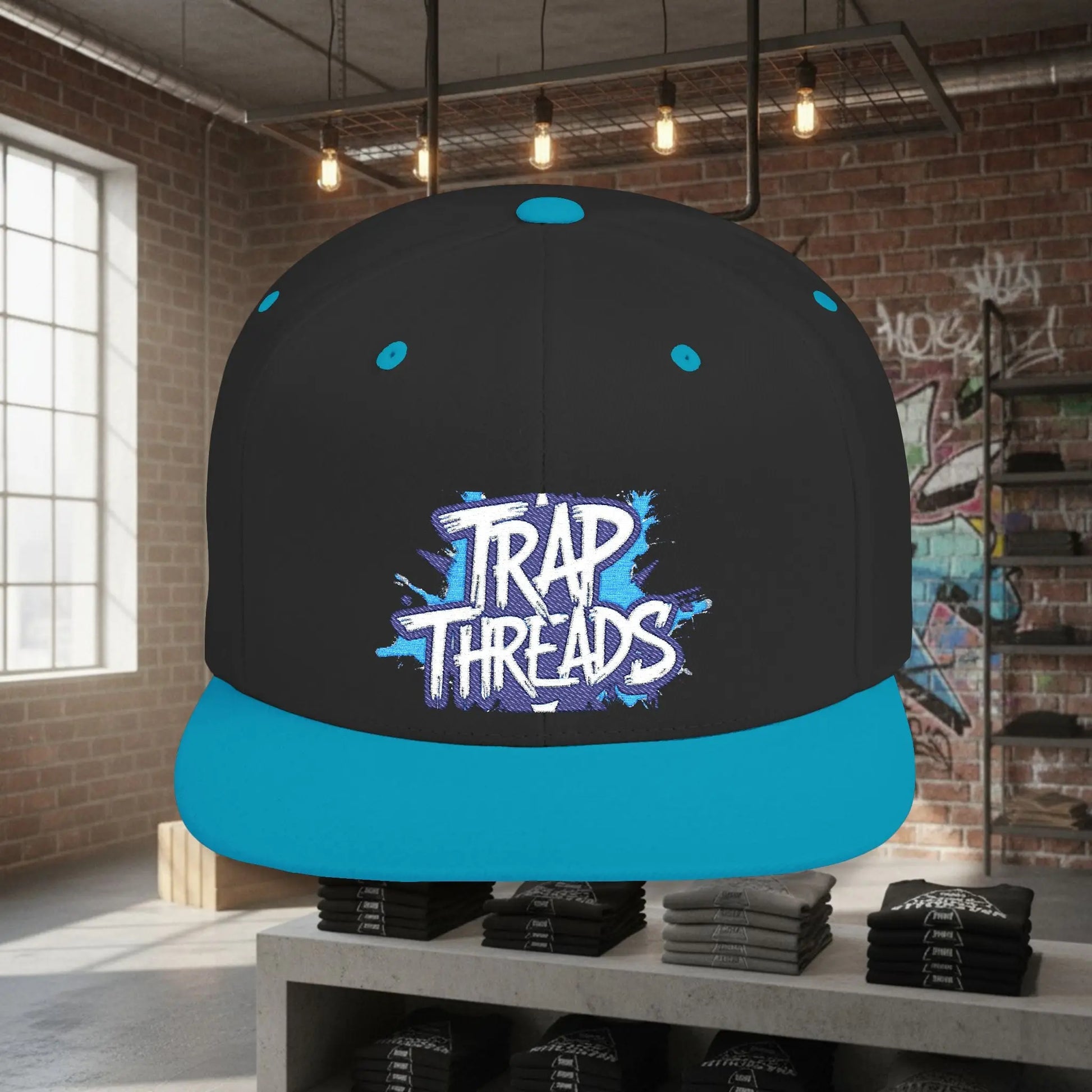 Snapback Hat Trap Threads logo Printify