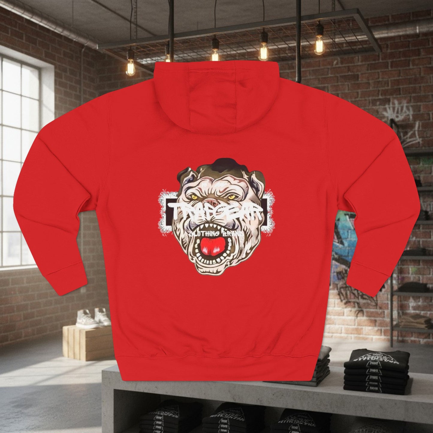 Bulldog Mentality Trap Sh*t Hoodie — Three-Panel Fleece Graphic Hoodie