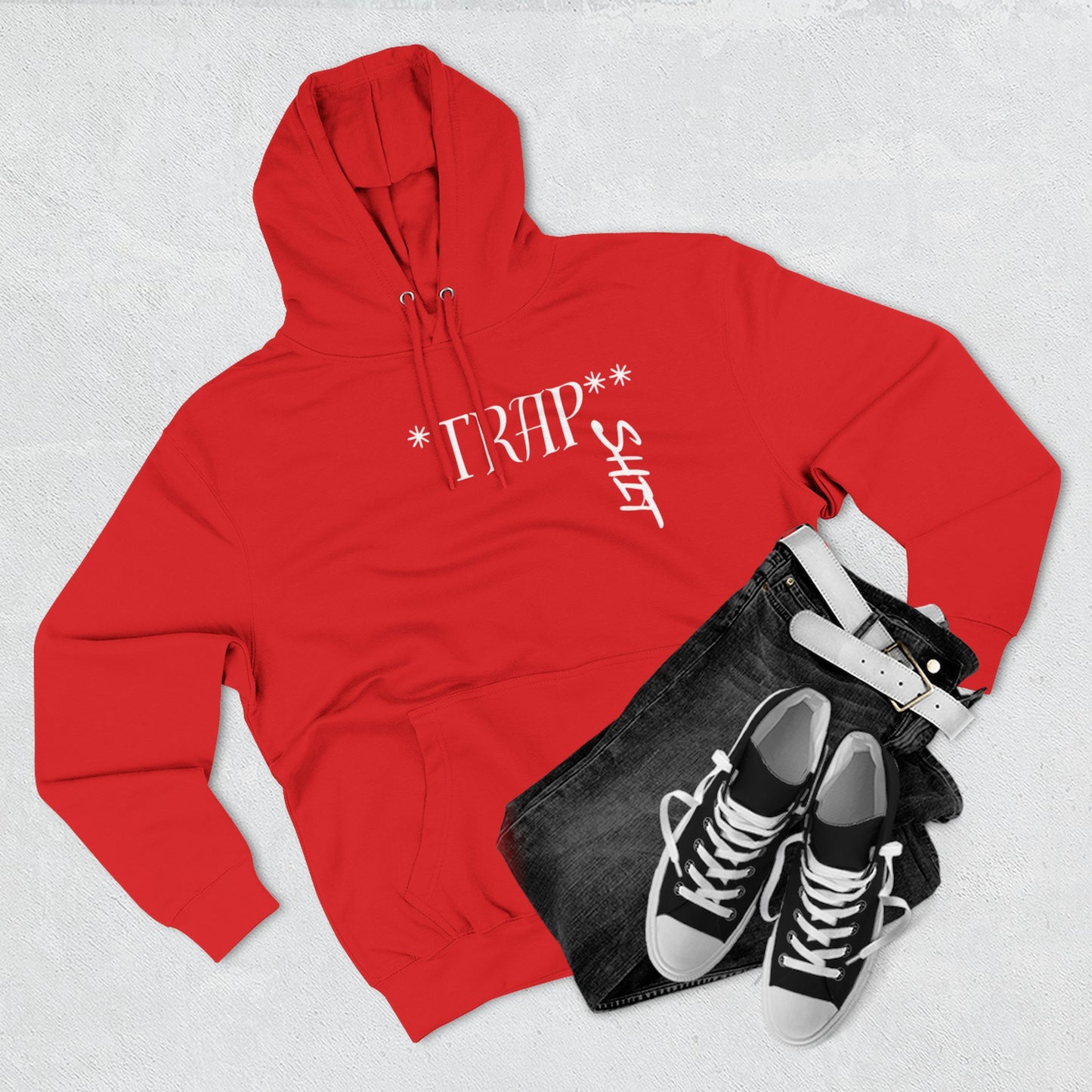 Bulldog Mentality Trap Sh*t Hoodie — Three-Panel Fleece Graphic Hoodie