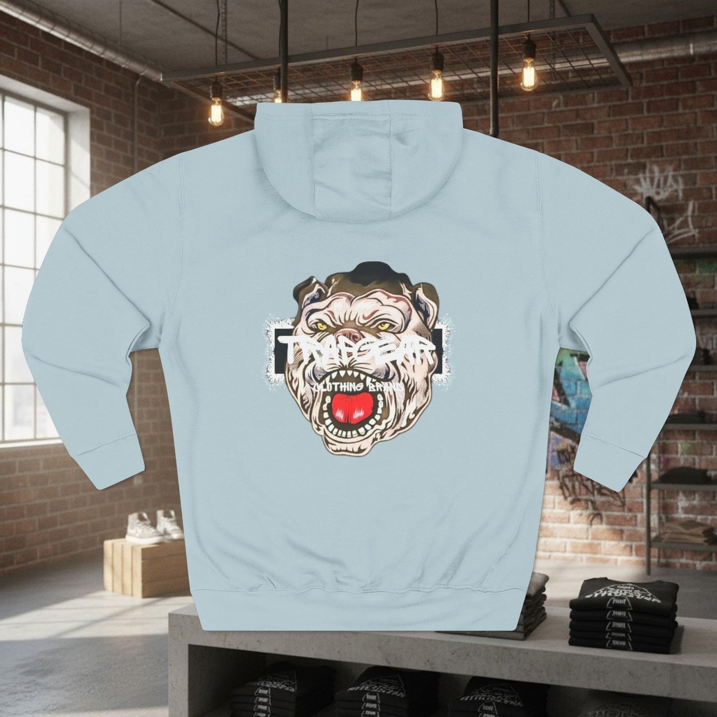 Bulldog Mentality Trap Sh*t Hoodie — Three-Panel Fleece Graphic Hoodie