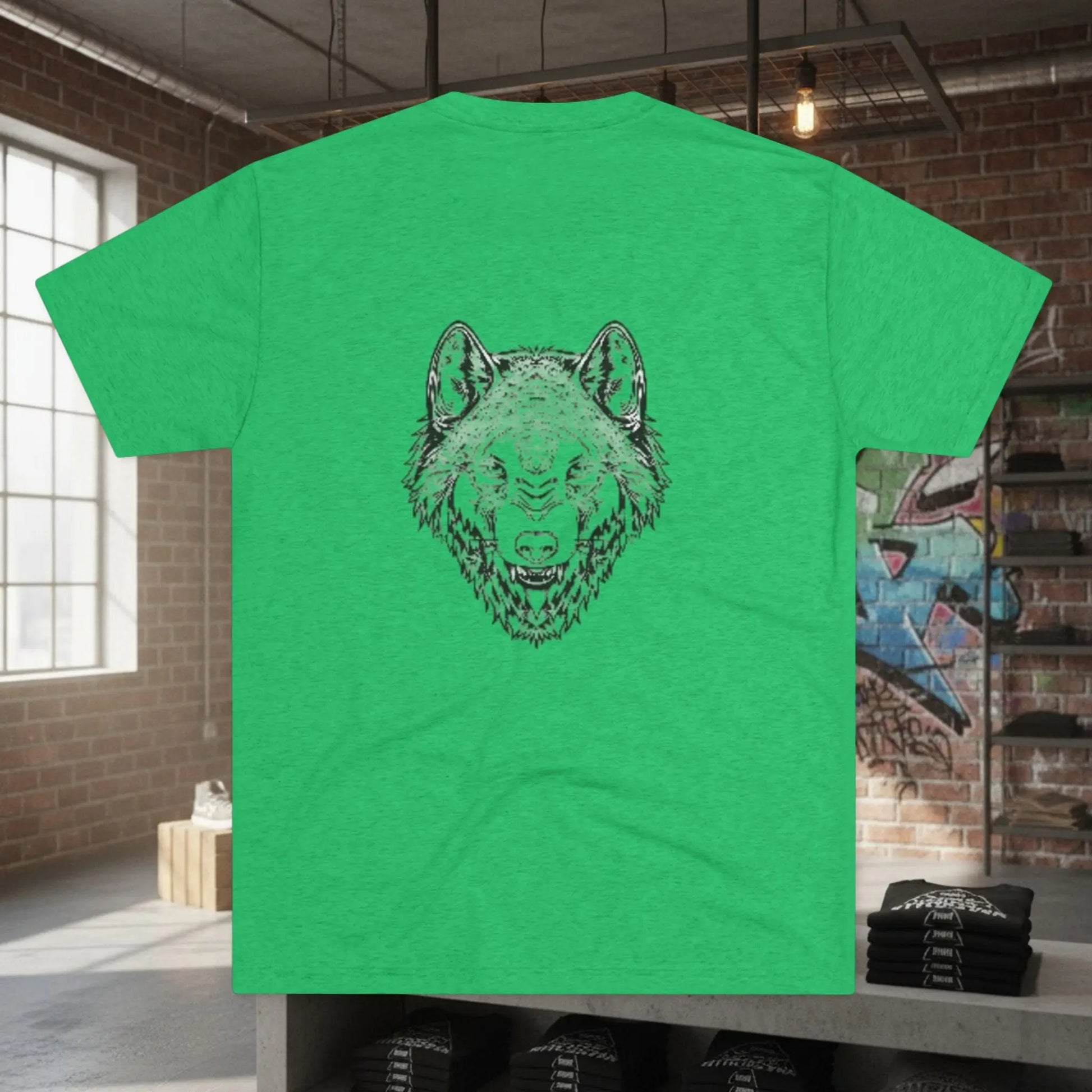 Wolf Logo Tri-Blend Tee Printify