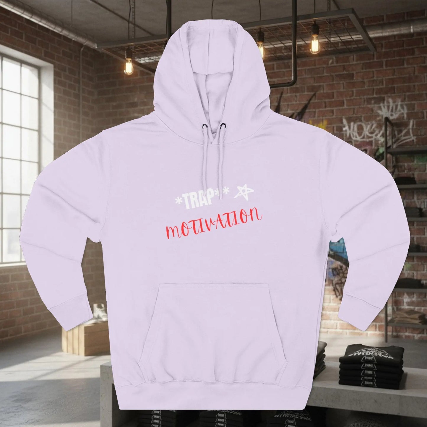 Trap Motivation Fleece Hoodie Printify