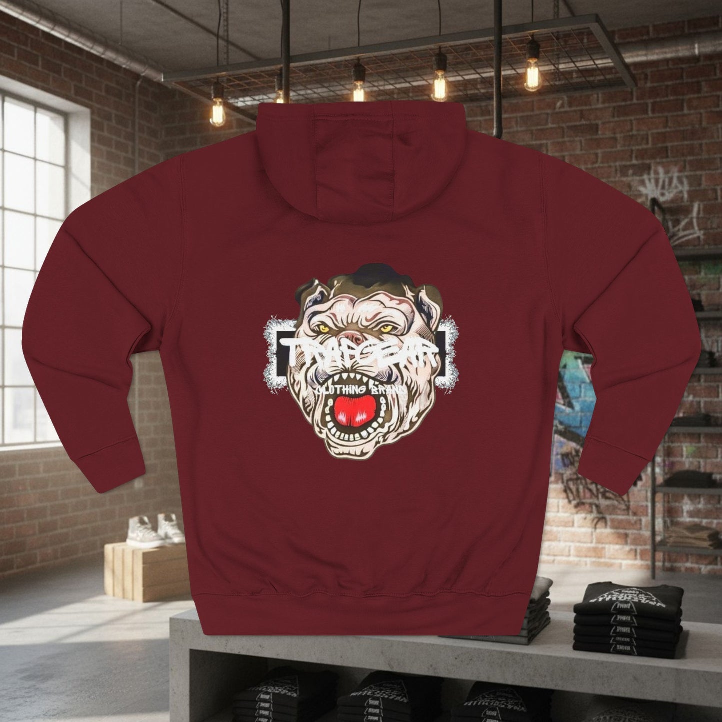 Bulldog Mentality Trap Sh*t Hoodie — Three-Panel Fleece Graphic Hoodie