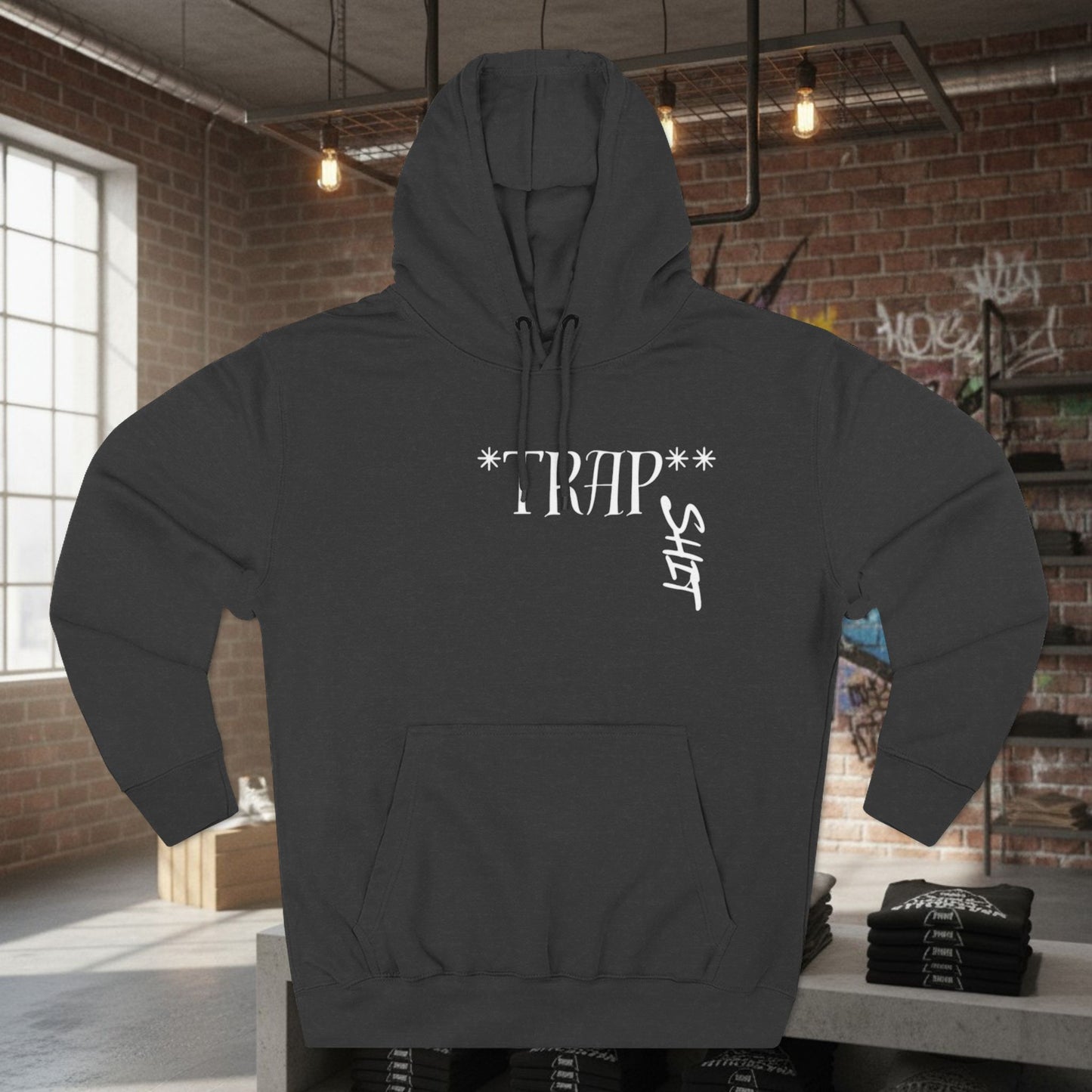 Bulldog Mentality Trap Sh*t Hoodie — Three-Panel Fleece Graphic Hoodie