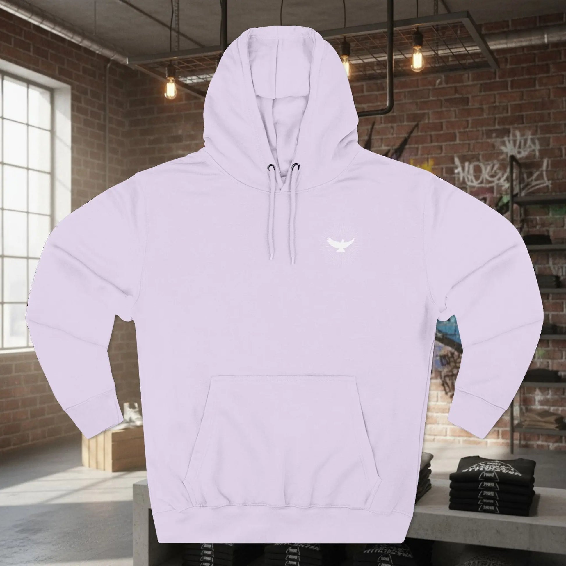 Fleece Hoodie - Faith Over Fear Inspirational Design Printify