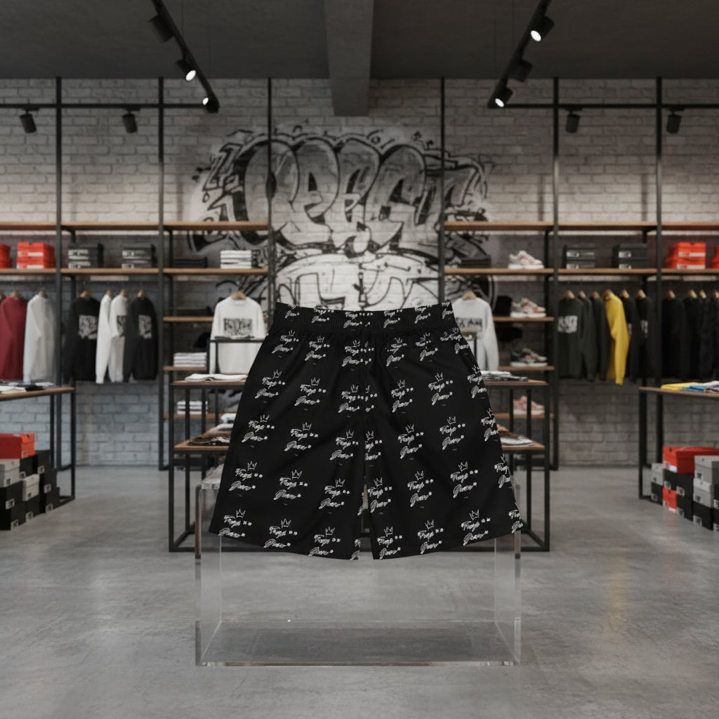 TrapGear Graphic Logo Jogger Shorts — Men's Athletic AOP