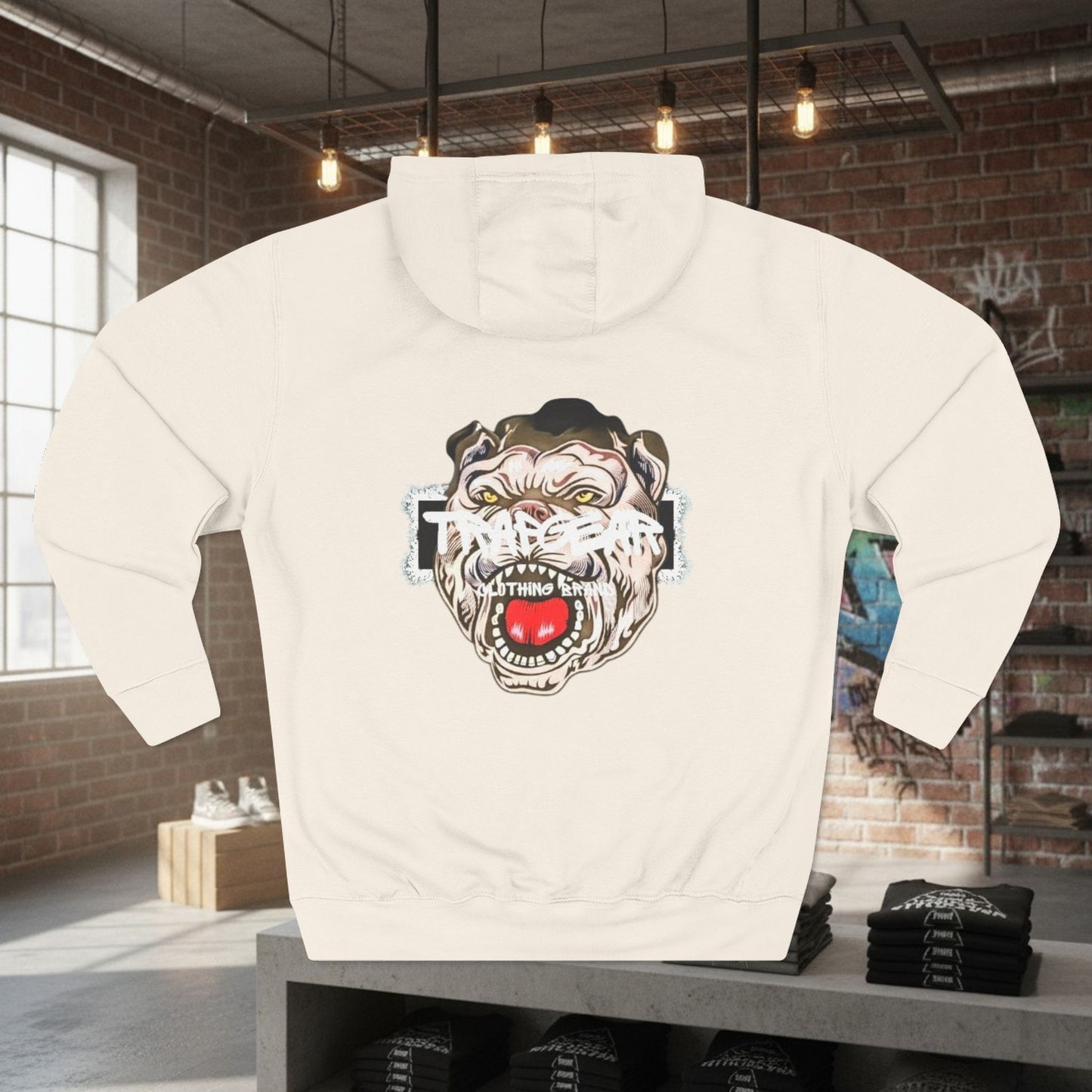 Bulldog Mentality Trap Sh*t Hoodie — Three-Panel Fleece Graphic Hoodie