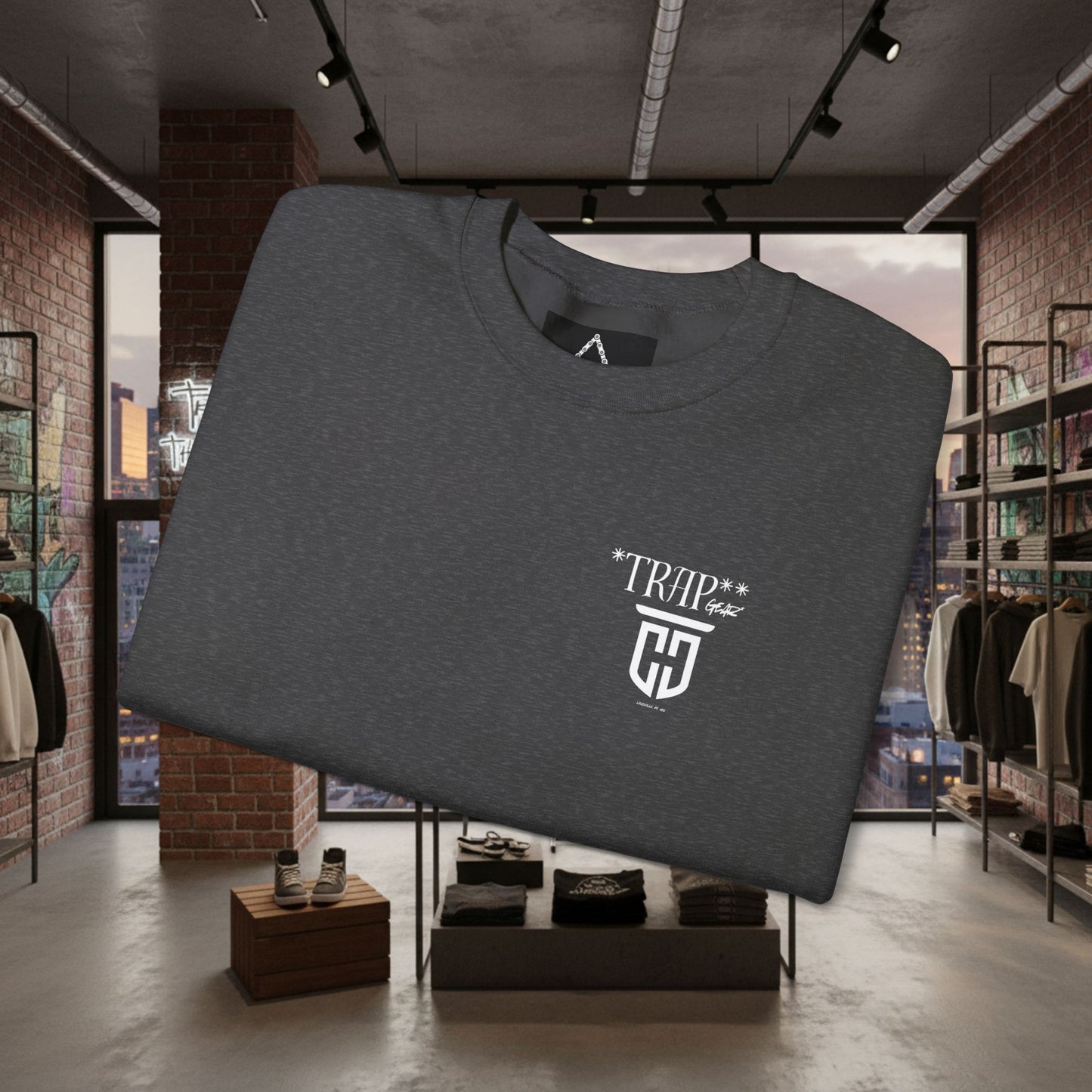 TrapGear Graphic Sweatshirt —  Vintage Streetwear Crewneck